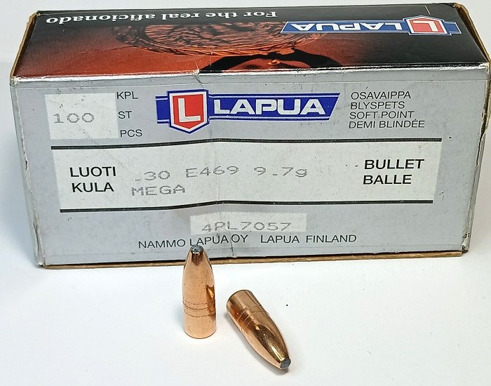 Lapua Mega Geschosse, Kal.30, 9,7 g-150gr – Bild 1