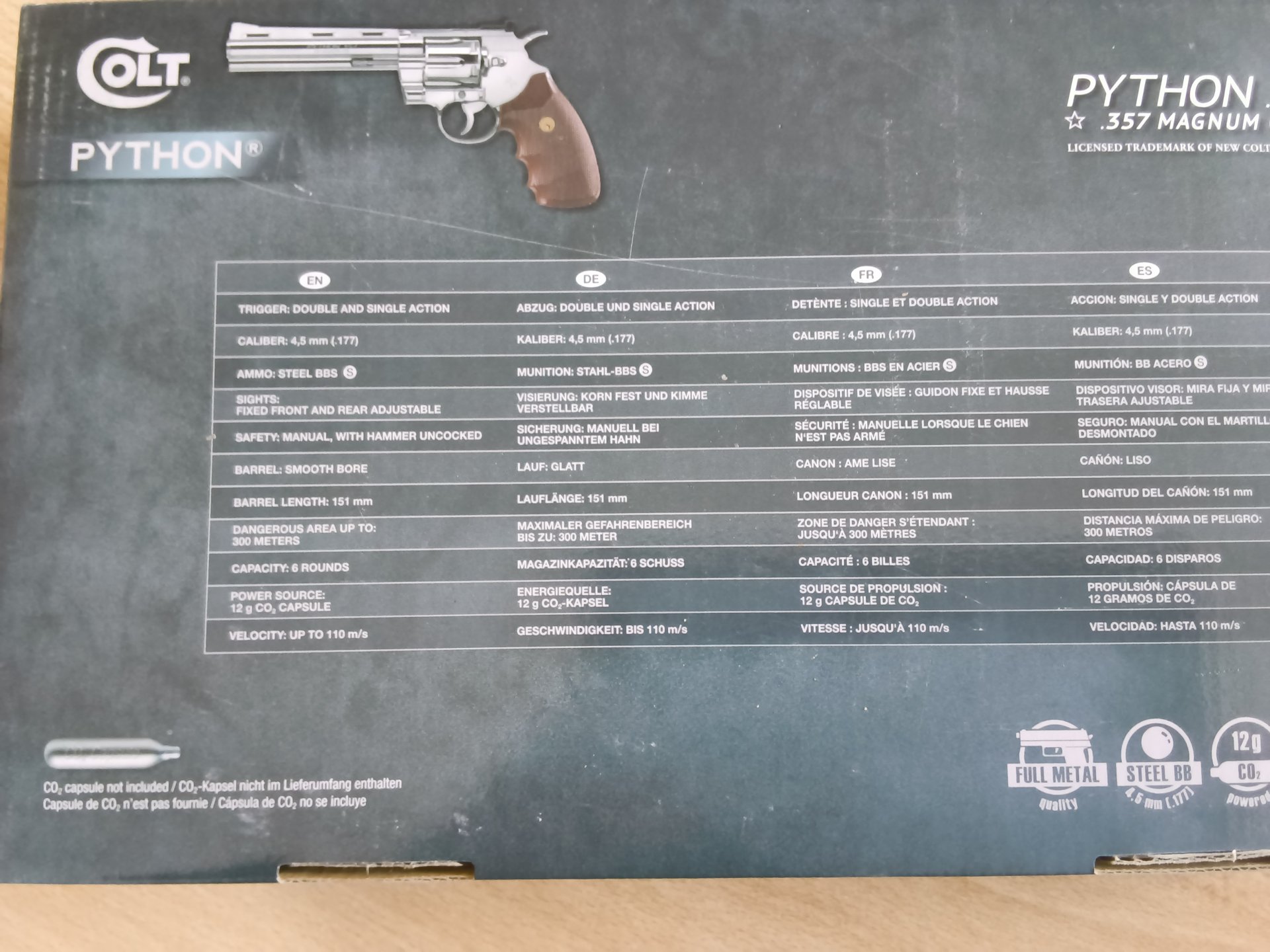 Colt Python co2 call 4,4mm BB – Bild 2