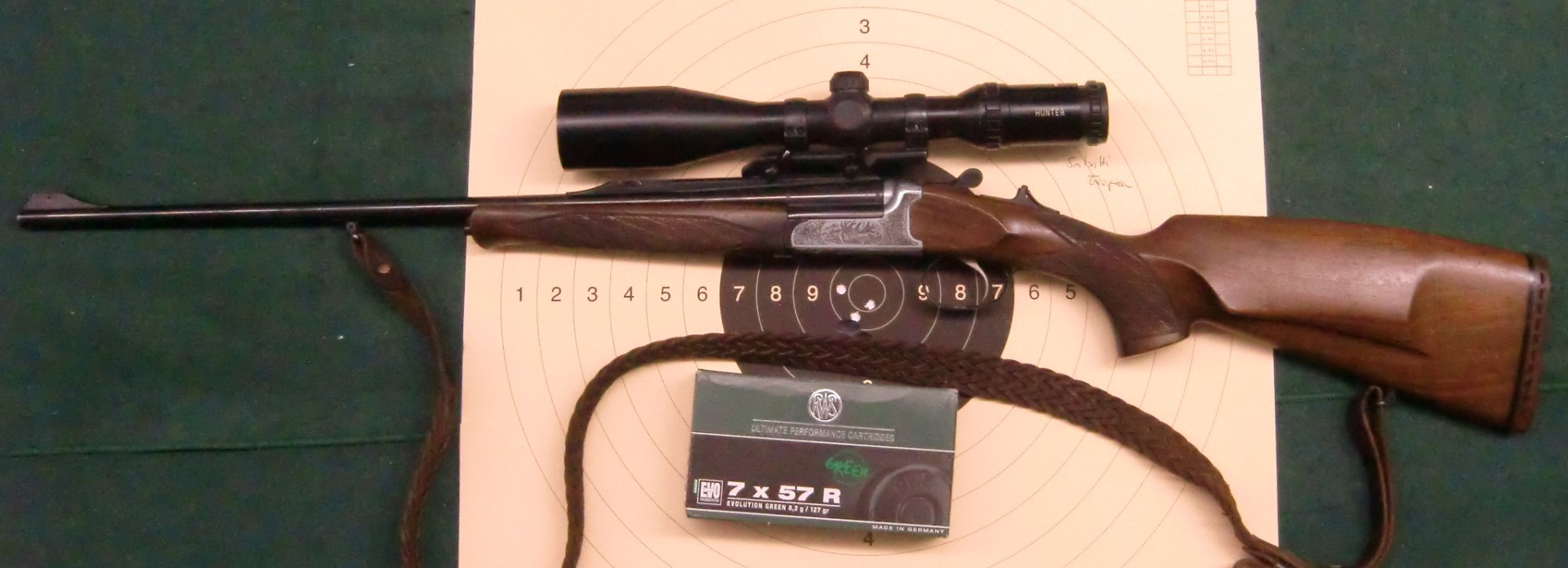 Kipplaufbüchse 7x57R mit Sicherheitsspannschloß Sabatti SKL98 de Luxe eingeschossen mitZF Hacko LP – Bild 2