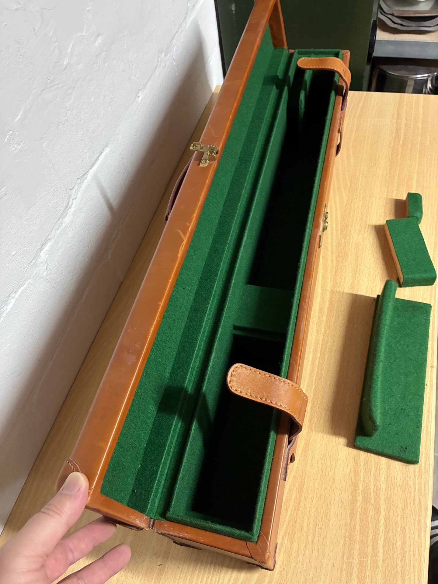 Flintenkoffer Gewehrkoffer Futteral Leder – bilde 2