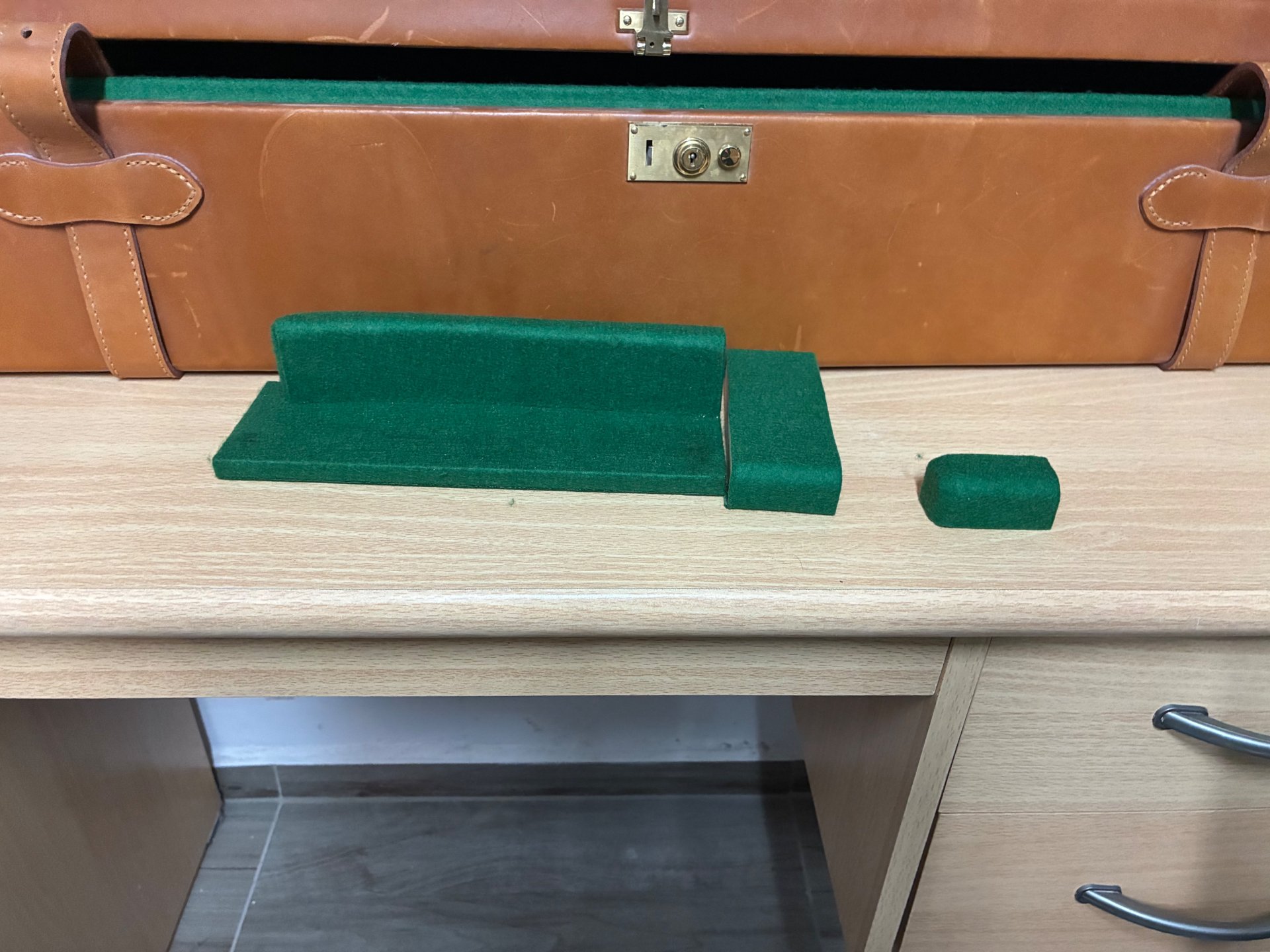 Flintenkoffer Gewehrkoffer Futteral Leder – bilde 3