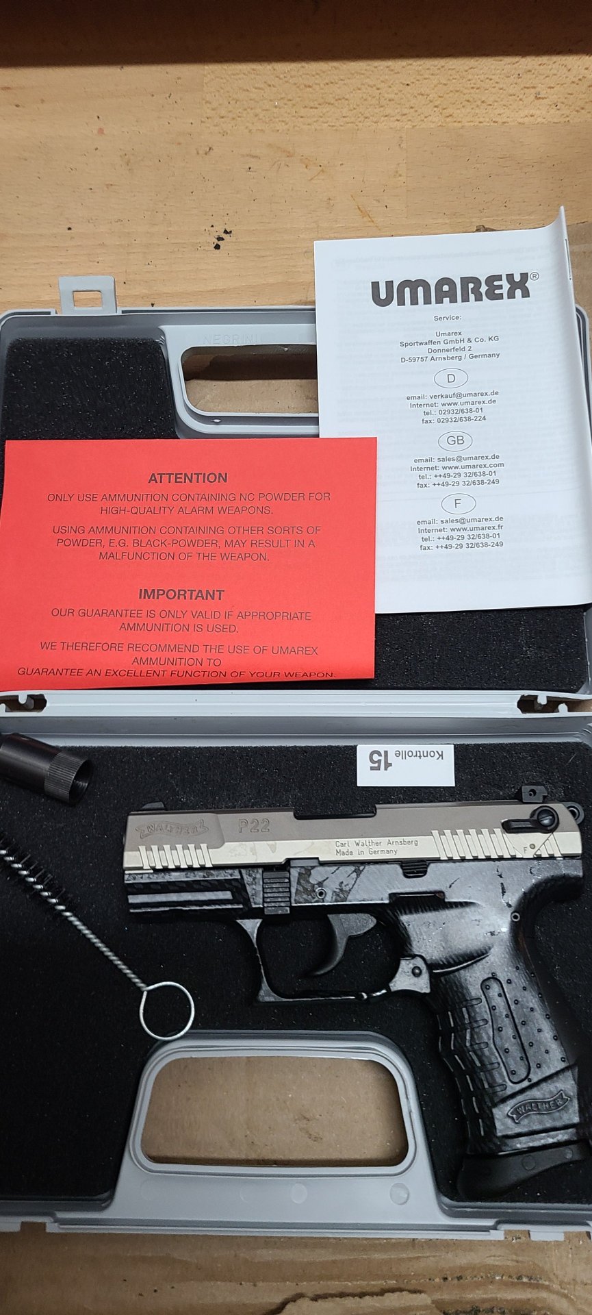 Umarex Walther P22 9mm PAK Sondermodel – Bild 1