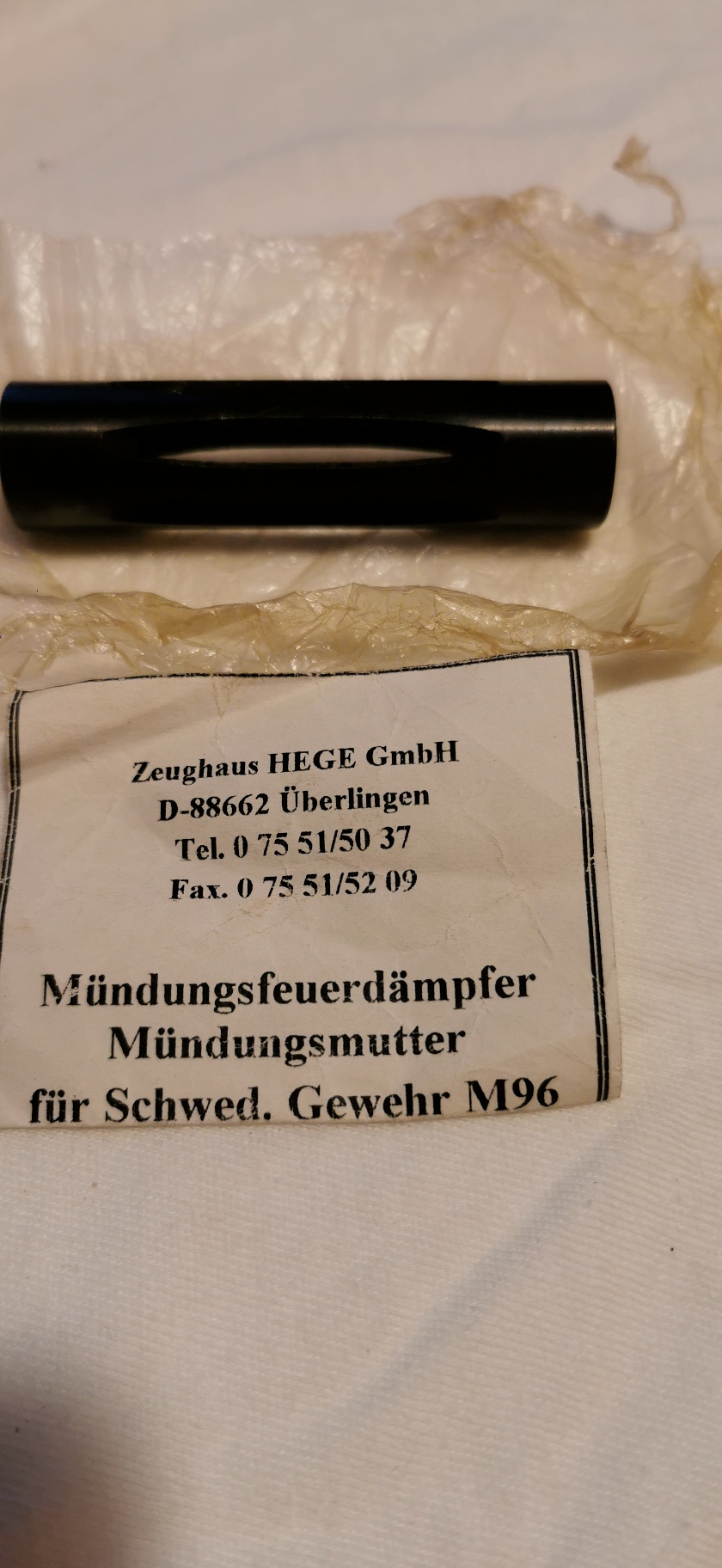 Mündungsdämpfer für Schwedenmauser M96/M38 – Bild 1