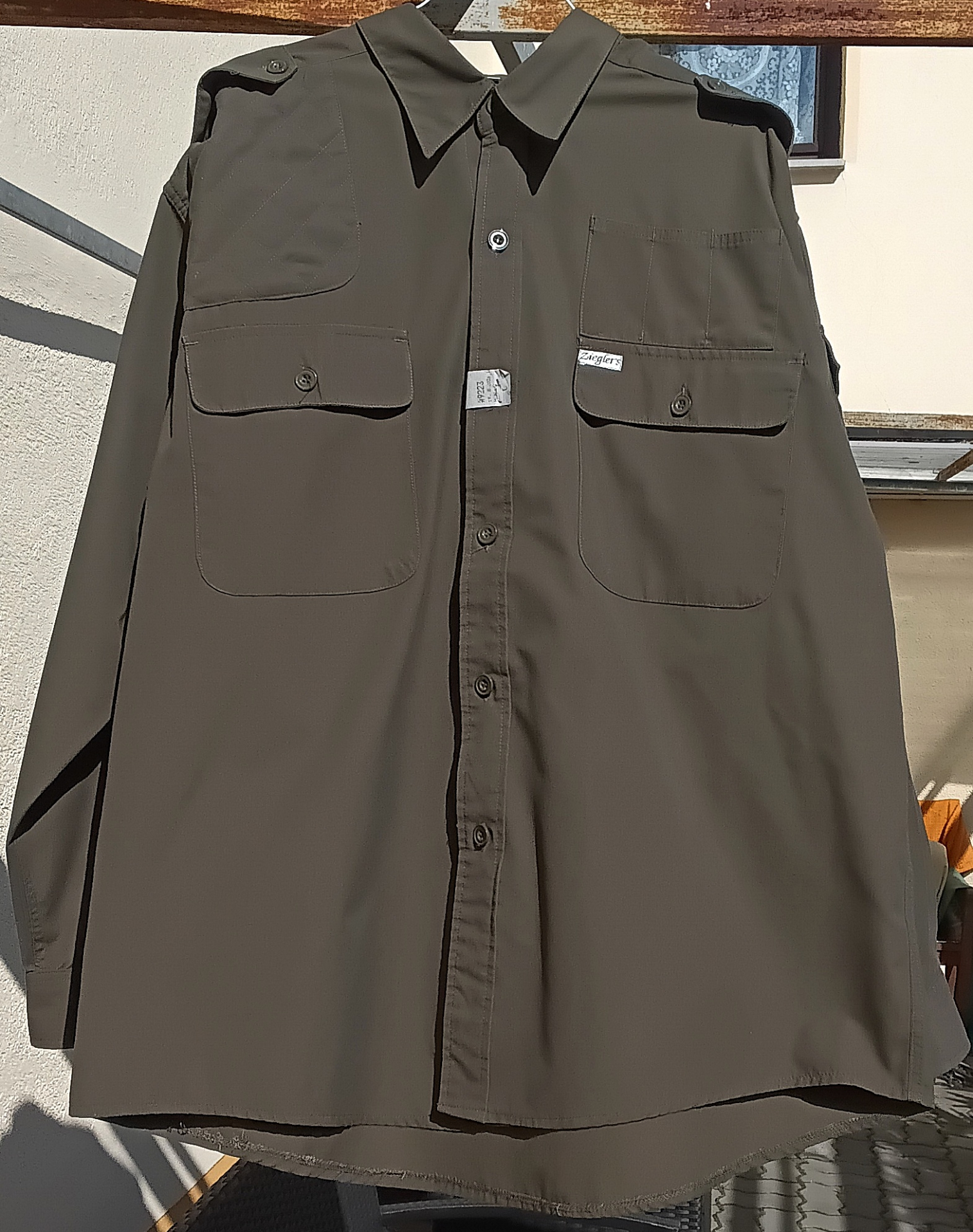 Jagd Hemd oliv Gr. XL (XXL) – Bild 1
