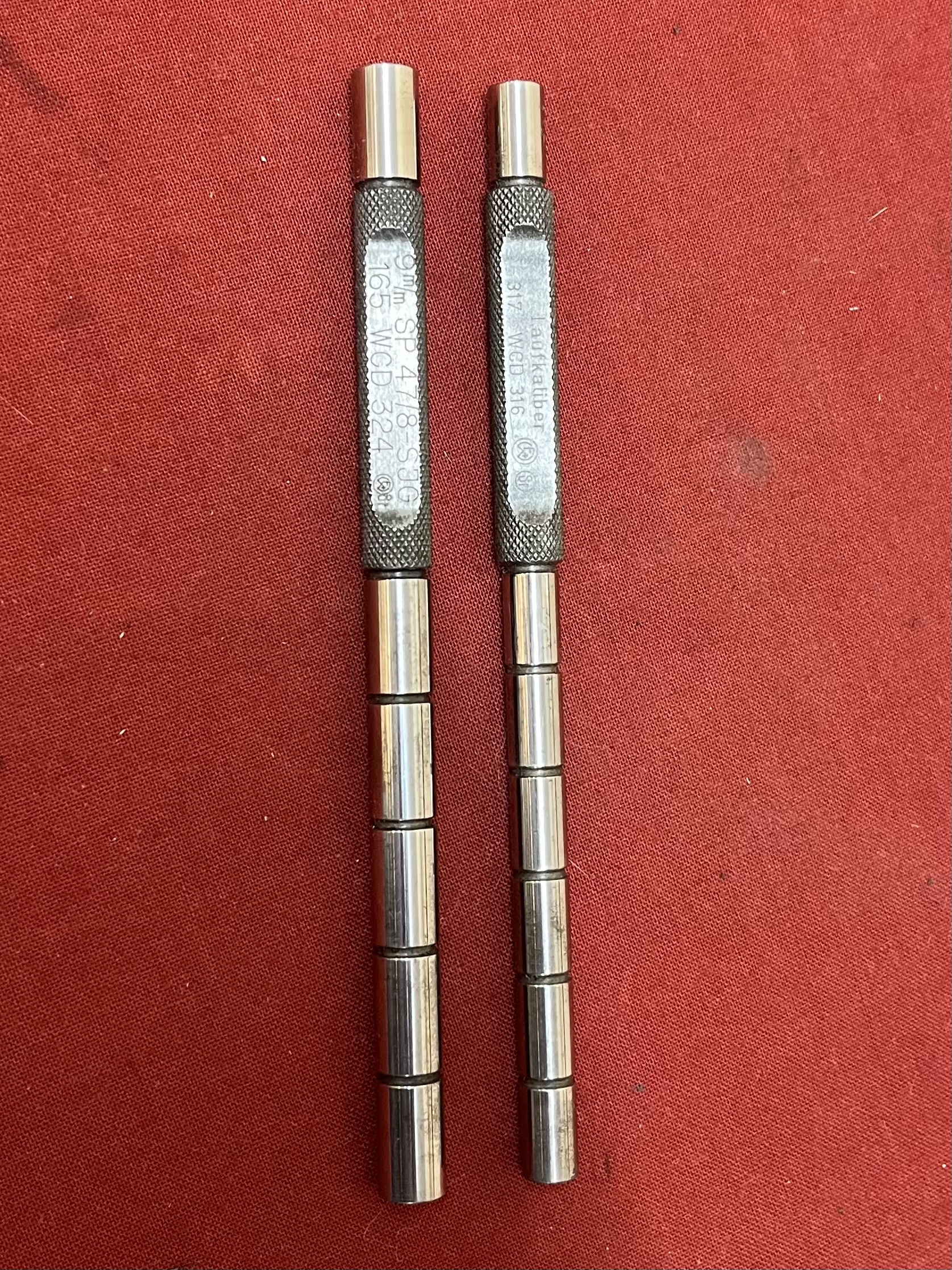 2 originale Schweizer Lauflehren W+F Bern – SIG SP 47/8 / P210 und 7,5 mm Ordonnanzgewehr – Bild 2