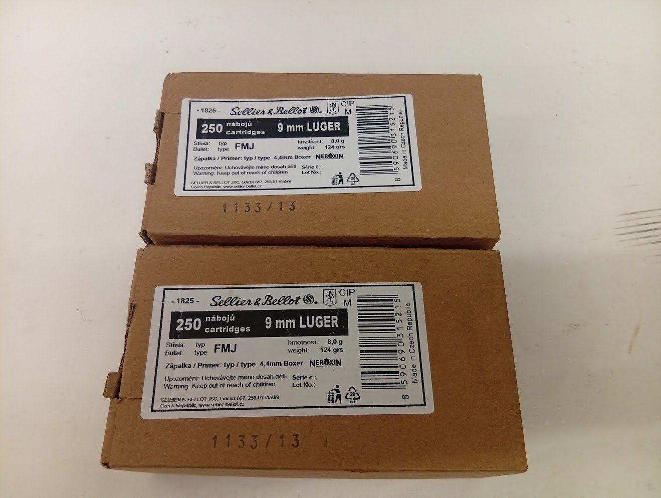 9mm Para S&B VM Vollmantel 8,0 Gramm 124gr 500 Schuss – Bild 1