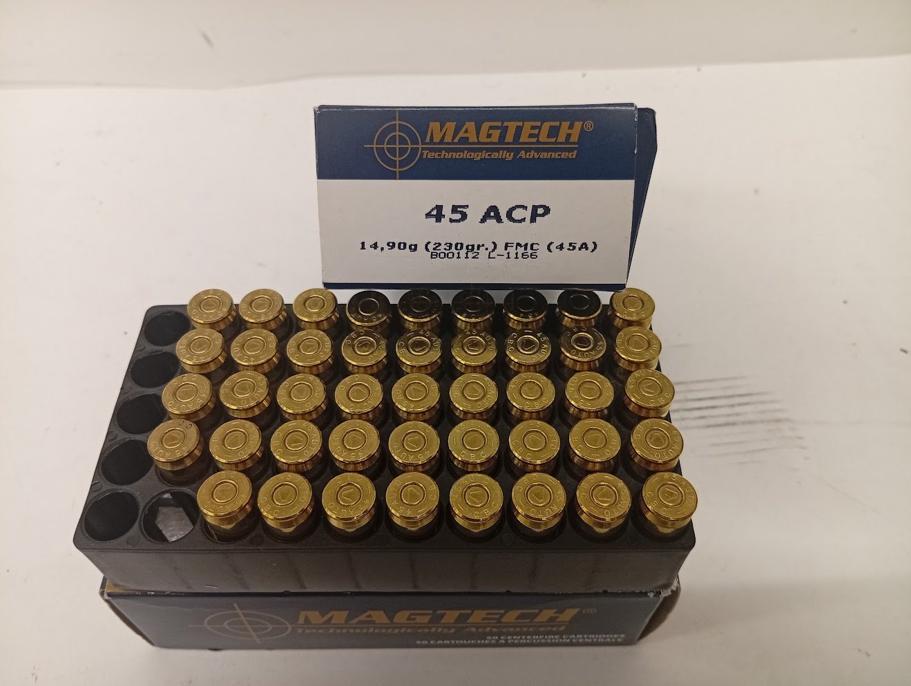 .45 ACP Magtech 230gr 14,90 Gramm FMC 94 Schuss – Bild 1