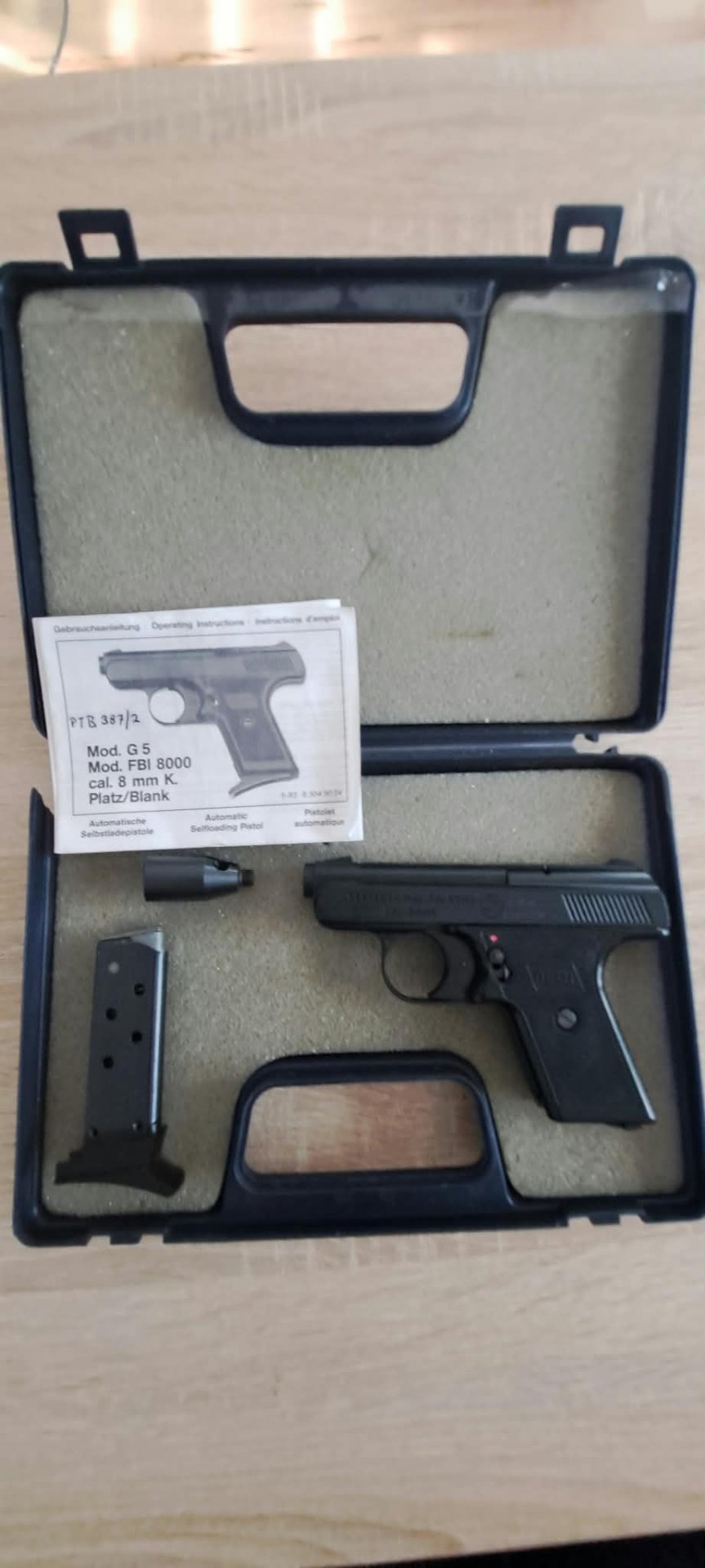 Pistole Reck Perfecta Modell FBI 8000 8mm Caliber – Bild 1