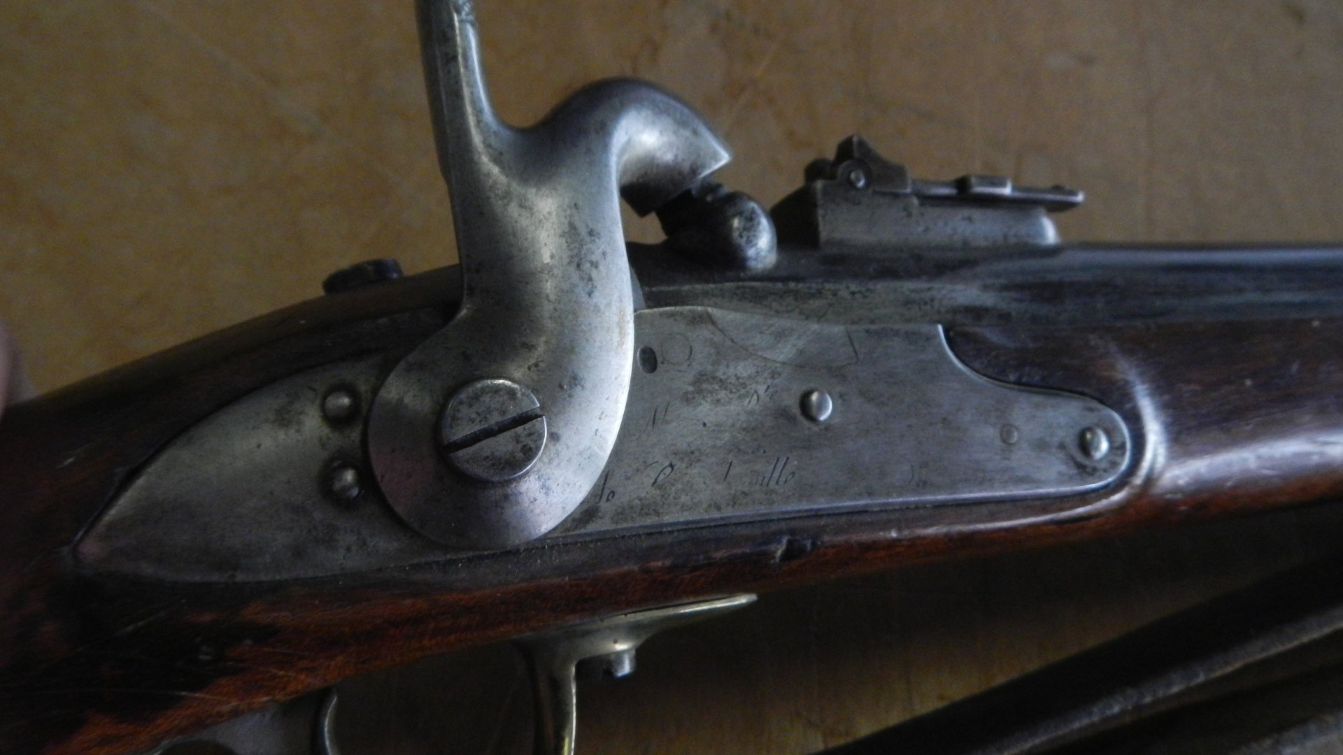 Vorderlader Perkussion Karabiner Artillerie Frankreich Charleville mit Bajonettaufnahme +Riemen – Bild 5