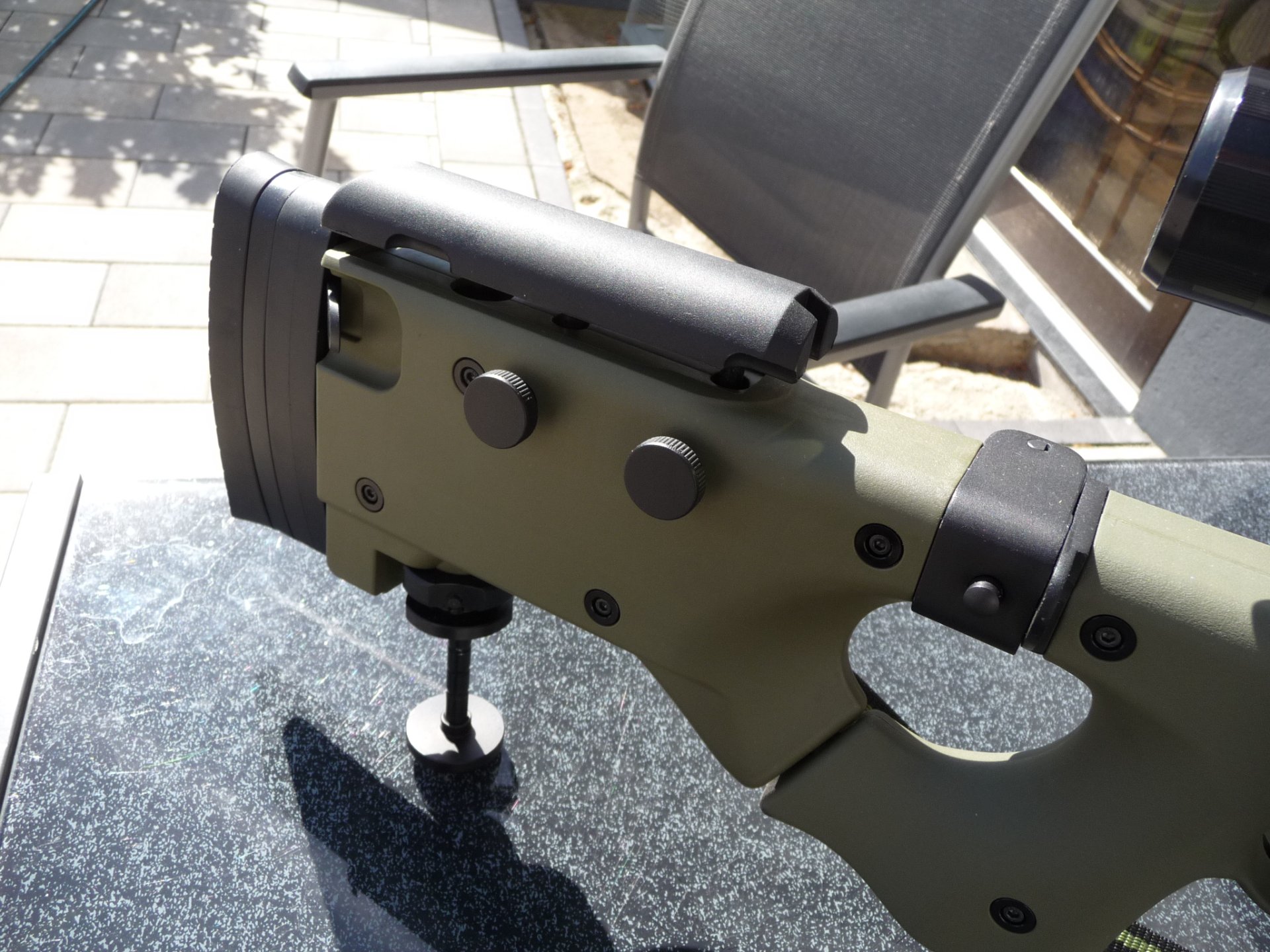 Soft Air Gewehr, Sniper, L96 AWS-338 6mm BB Zweibein , ZF 3x-9x , Rundkugeln – Bild 4