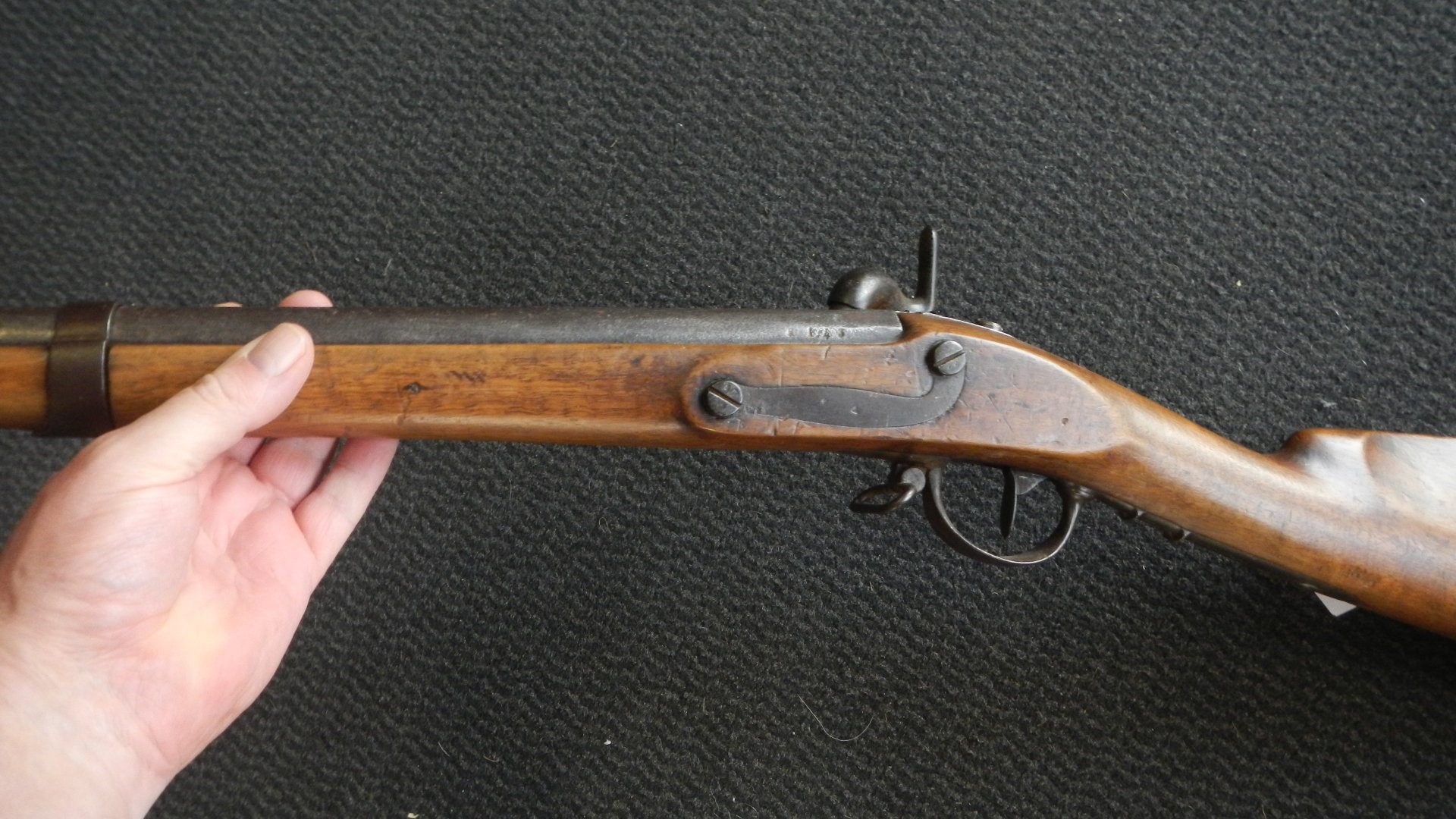 Vorderlader Perkussion Infanterie Gewehr Mutzig M1822 Frankreich Datiert 1838 Piston + Ladest. fehlt – Bild 5