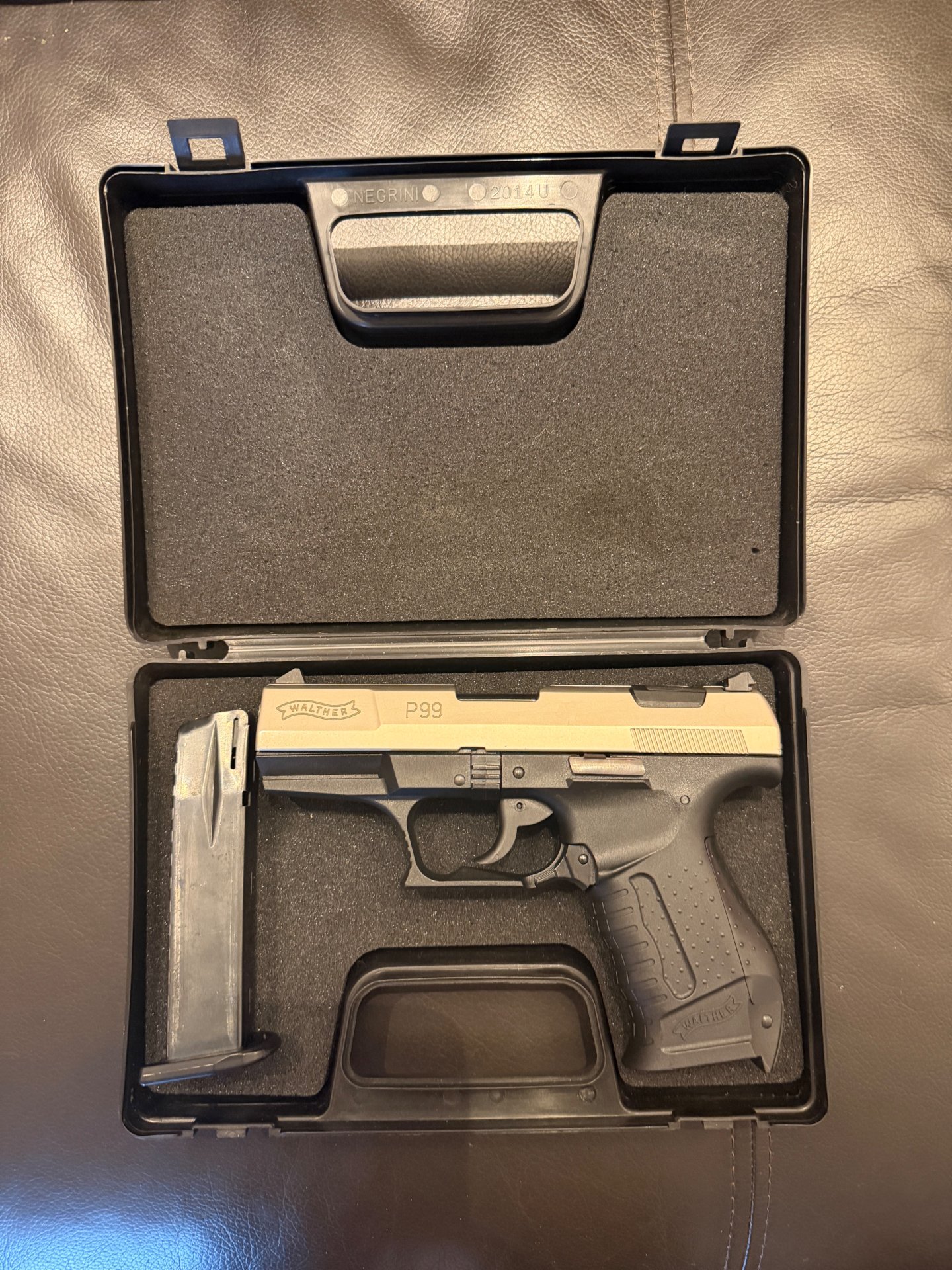 Walther P99 Schreckschuss Pistole 9mm P.A. bicolor vernickelt – Bild 2