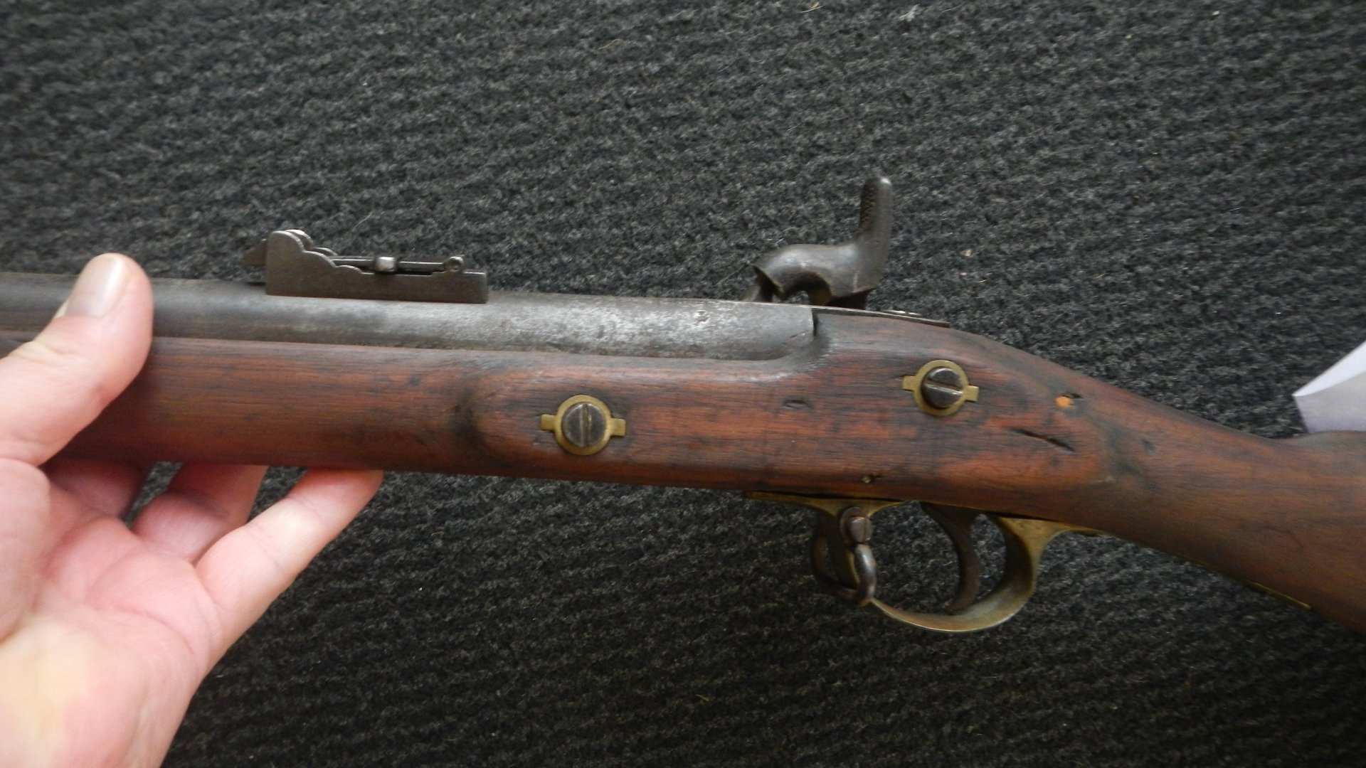 Vorderlader Perkussion Gewehr England für Asien Kein schöner Zustand im Laufinneren – Bild 5