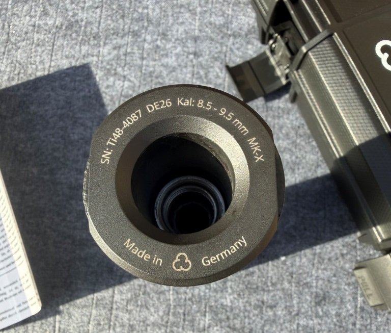 Schalldämpfer Roedale Ti 48 3D gedruckt aus Titan neuwertig mit Rasp Lock Adapter Kaliber 8,5-9,5 – Bild 3