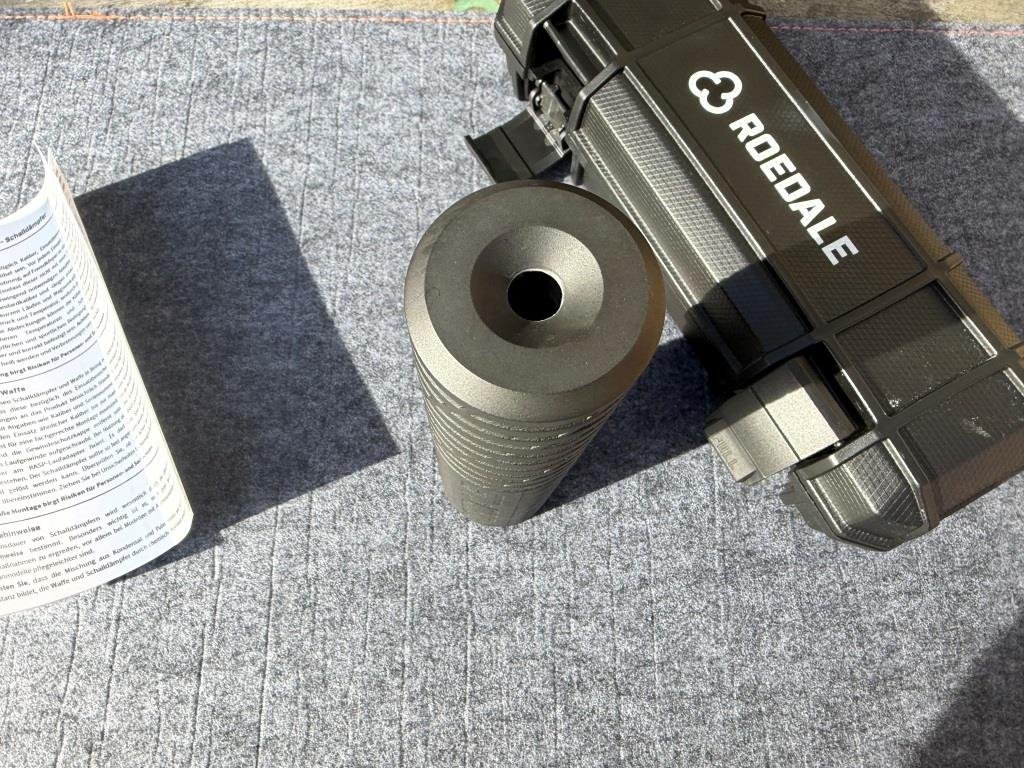 Schalldämpfer Roedale Ti 48 3D gedruckt aus Titan neuwertig mit Rasp Lock Adapter Kaliber 8,5-9,5 – Bild 2