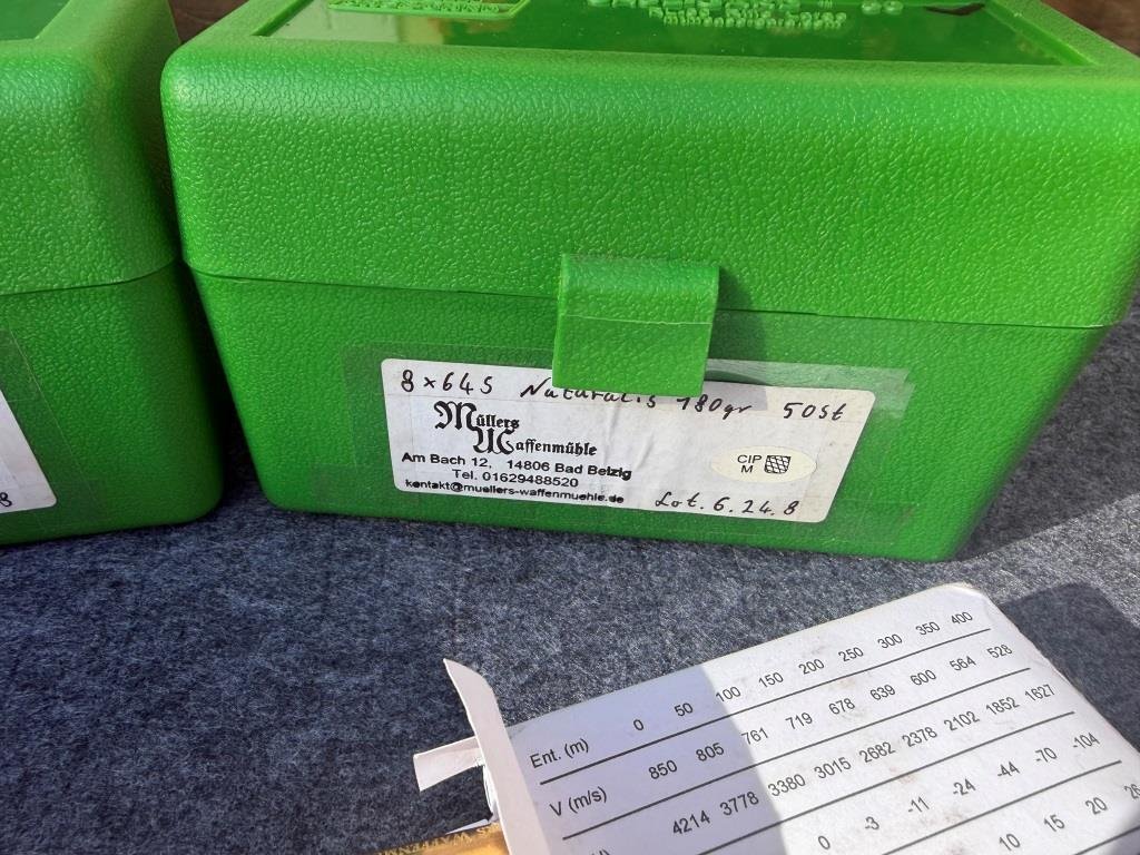 Munition 8x64S von gewerblichen Wiederlader mit Naturalis Geschoss 180 gr. 197 Schuss aus einem Los. – Bild 3