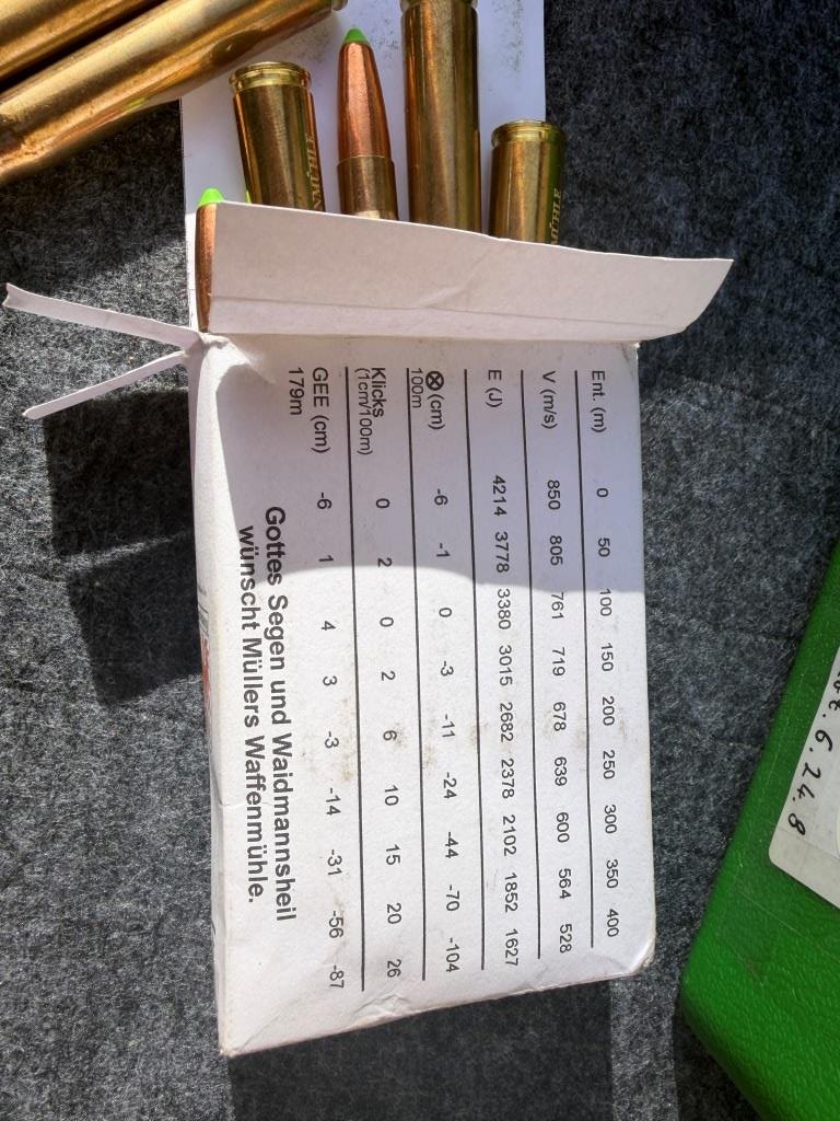 Munition 8x64S von gewerblichen Wiederlader mit Naturalis Geschoss 180 gr. 197 Schuss aus einem Los. – Bild 2