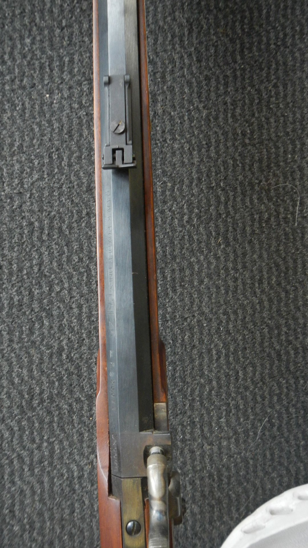 Perkussion Gewehr Hawken Rifle Kaliber 45 Firma RI Made in Italien Topzustand Replika – Bild 4