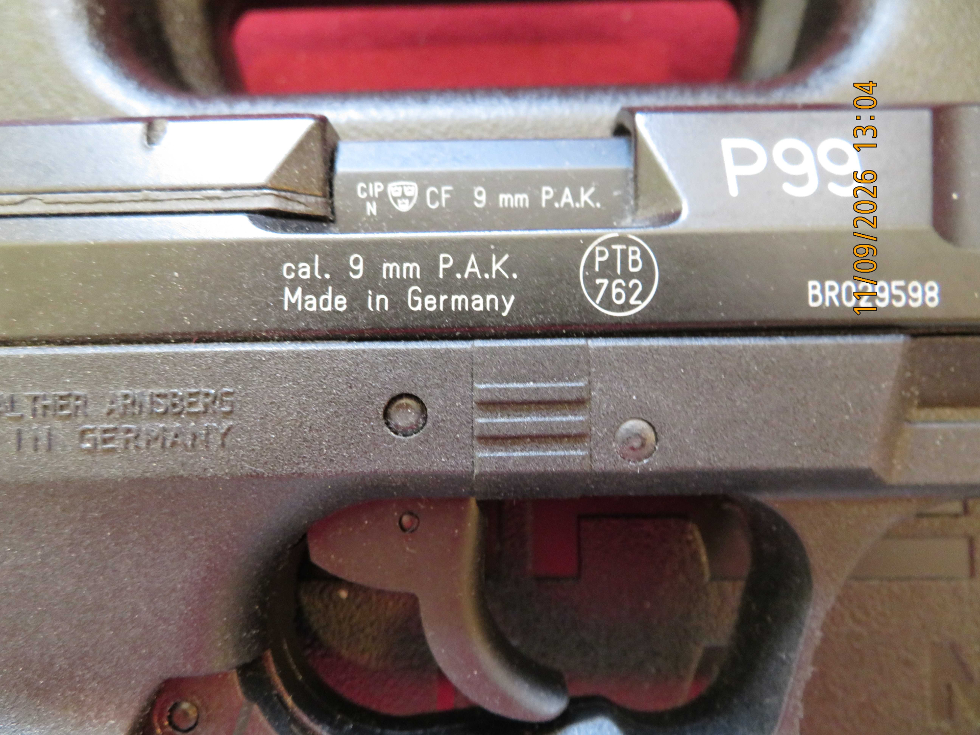 Walther P99 Schreckschuss Pistole 9mm P.A.K. schwarz, PTP 762, NEU und OVP! – Bild 3