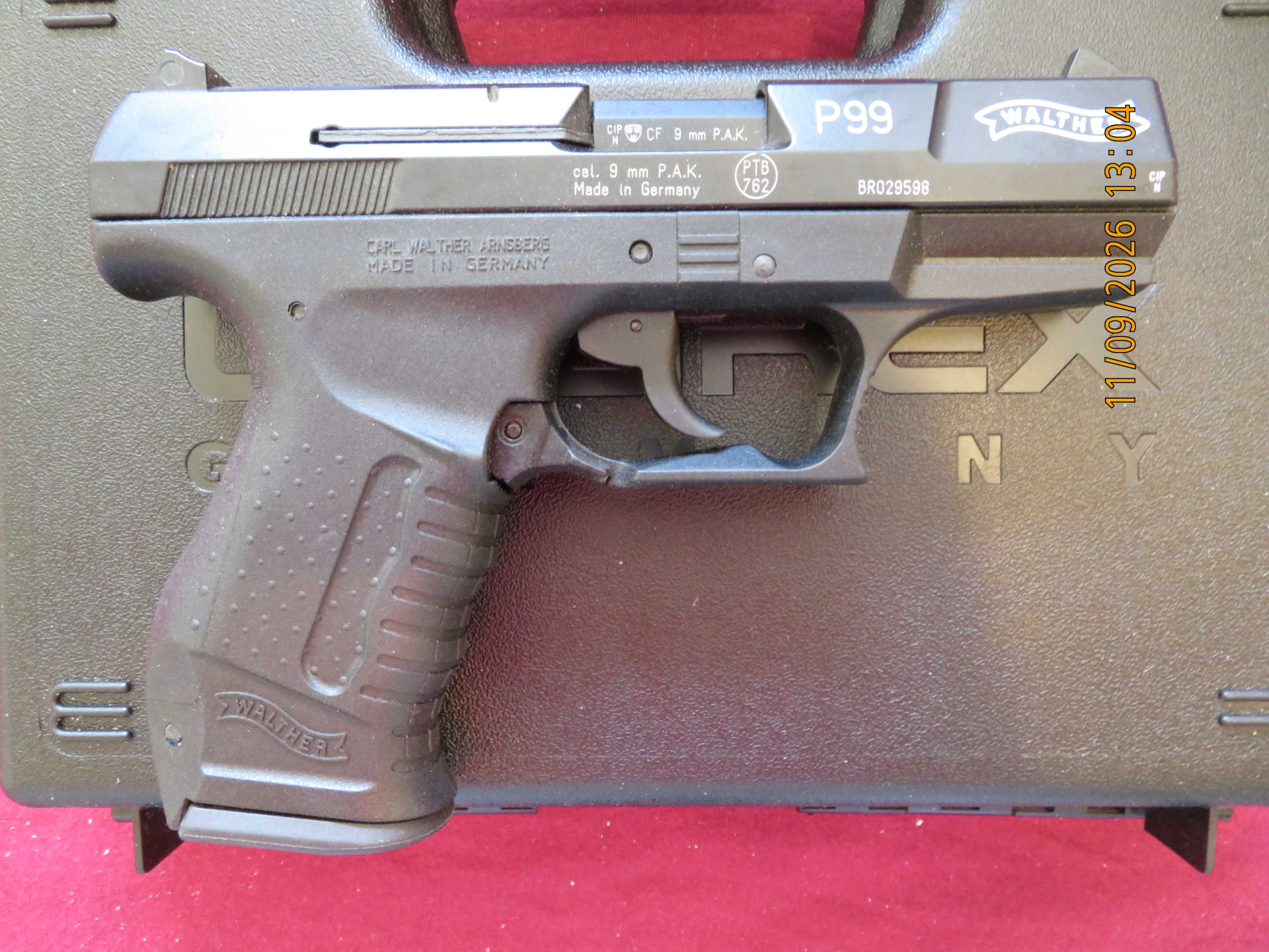 Walther P99 Schreckschuss Pistole 9mm P.A.K. schwarz, PTP 762, NEU und OVP! – Bild 2
