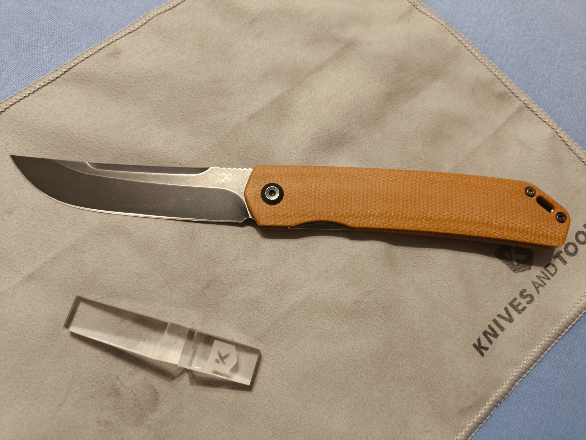 Kansept Hazakura Micarta Brown Frontflipper – Bild 1