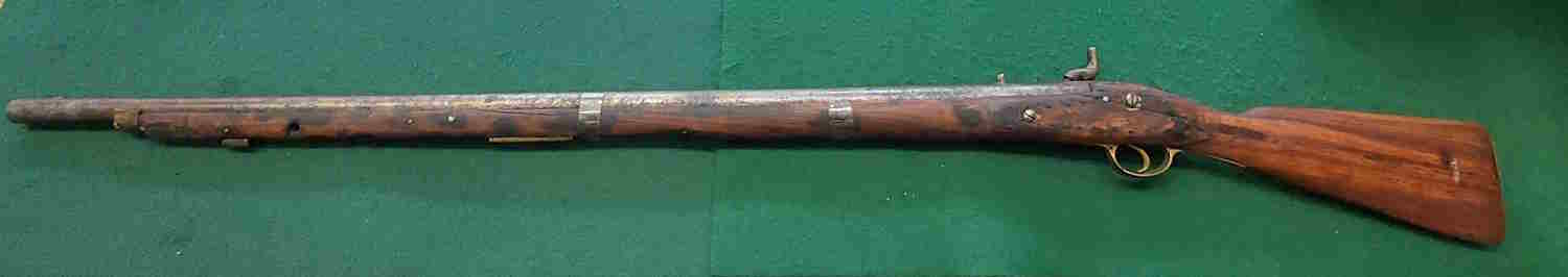 Defektes Historisches orginales Perkussionsgewehr Trade Muskete / koloniale Miliz-Muskete – Bild 1