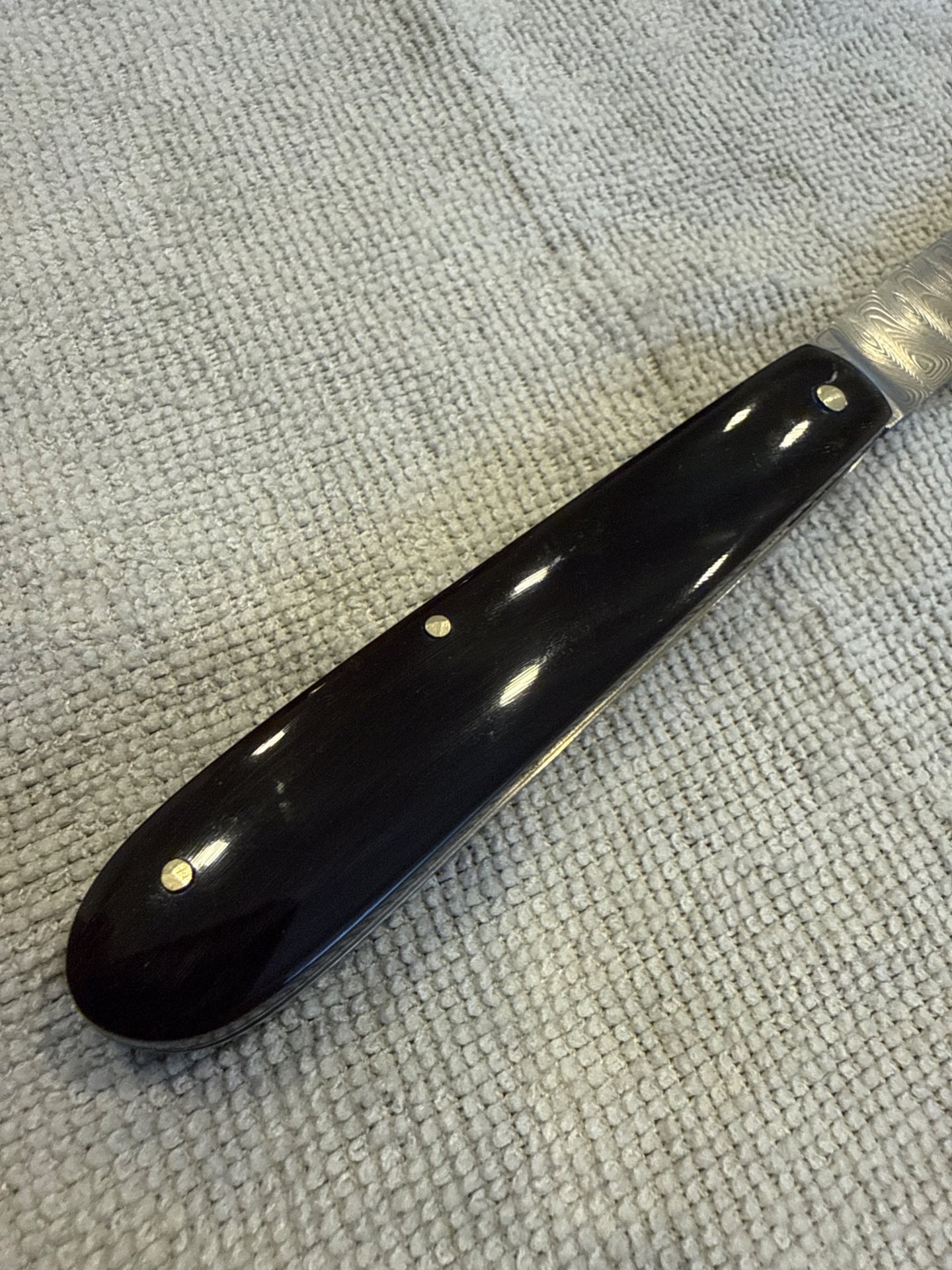 Handgefertigtes Klappmesser, Slipjoint, Damast – Bild 3