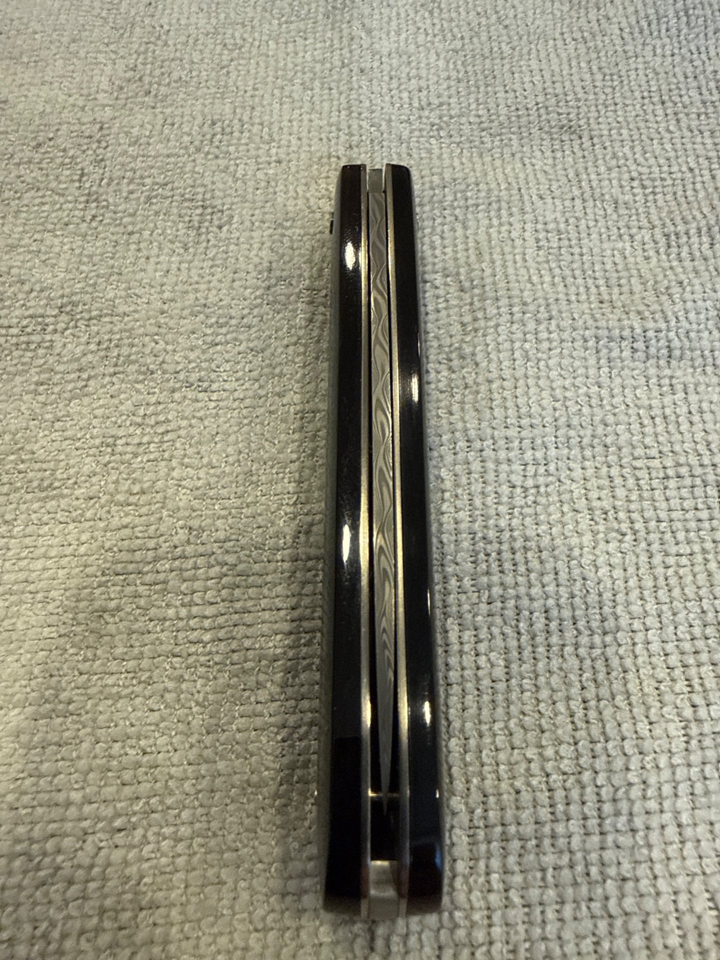 Handgefertigtes Klappmesser, Slipjoint, Damast – Bild 4