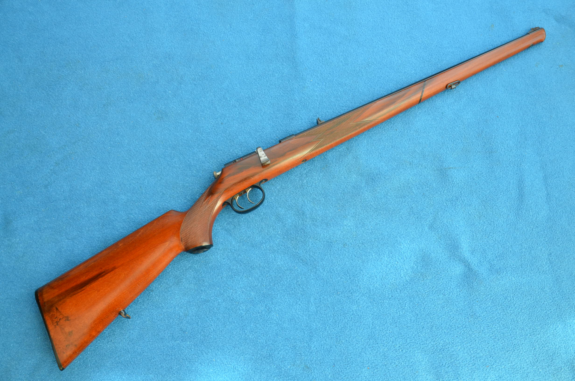 SCHÖNE REPETIERBÜCHSE ANSCHÜTZ STUTZEN MIT JAGDSCHAFT UND STECHER .22LR – Bild 1