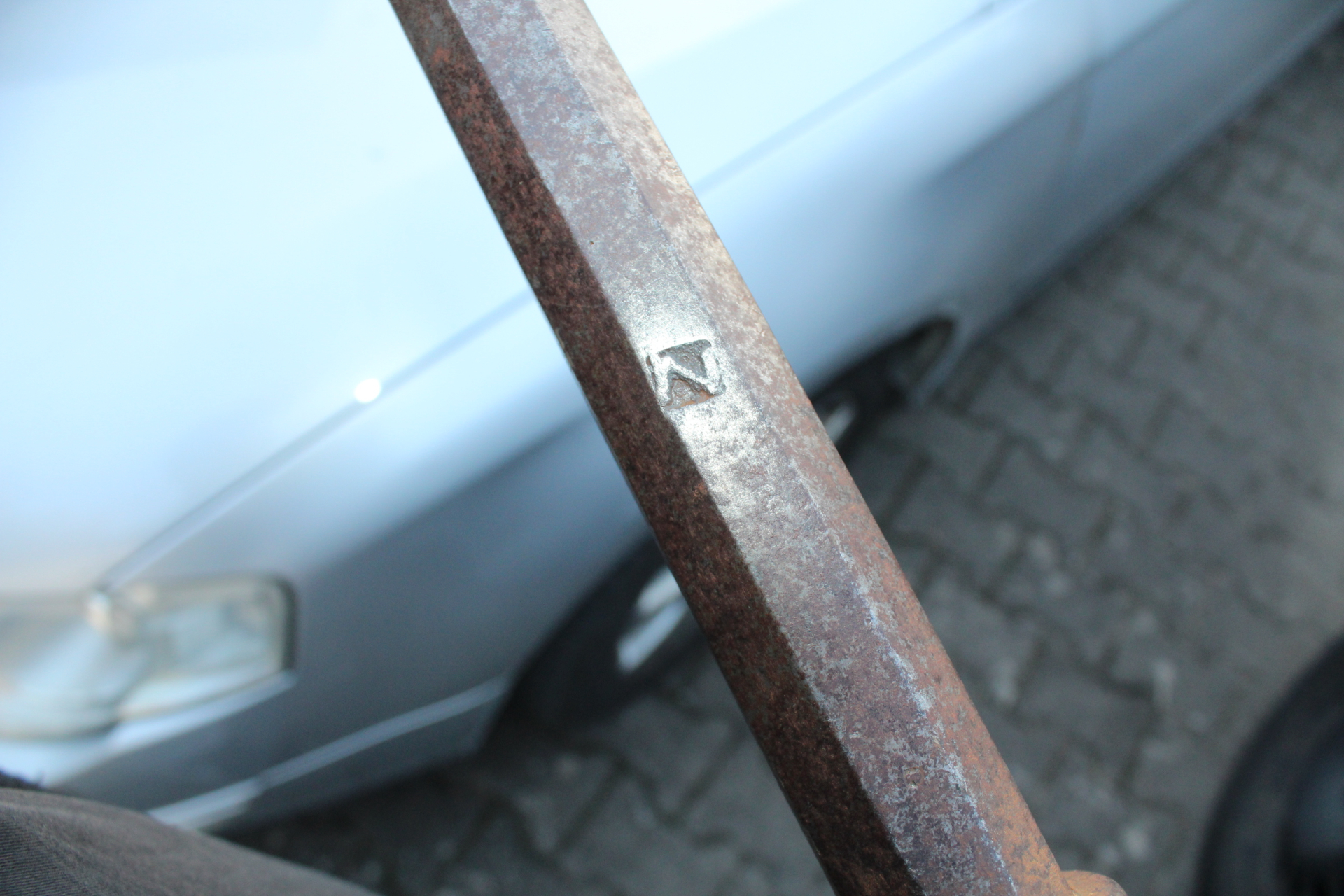 ANTIKES KANONENROHR 59 cm v. MODELLKANONE ?? 8 Eckig gestempelt N – Bild 3