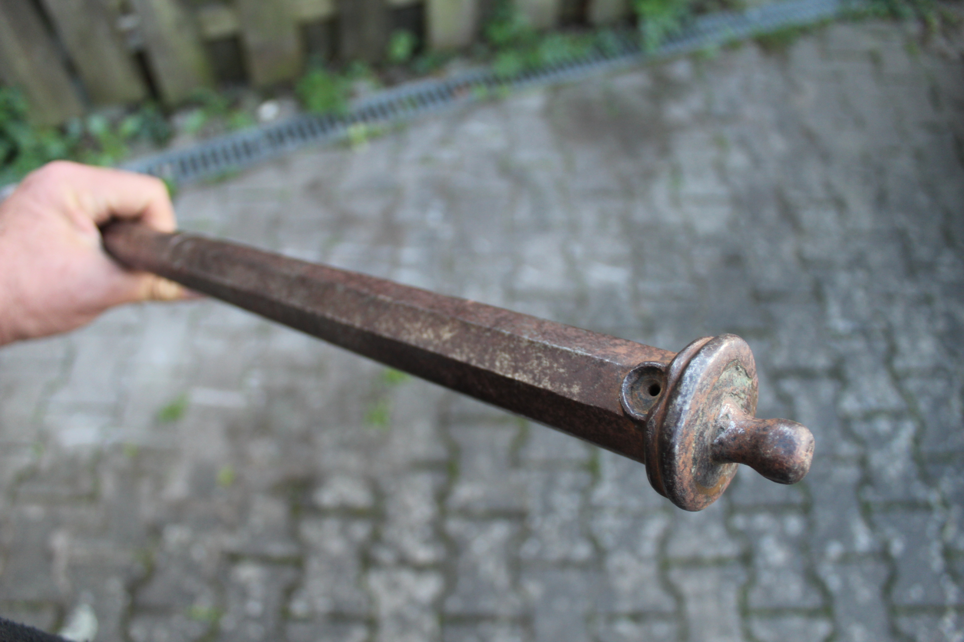 ANTIKES KANONENROHR 59 cm v. MODELLKANONE ?? 8 Eckig gestempelt N – Bild 4
