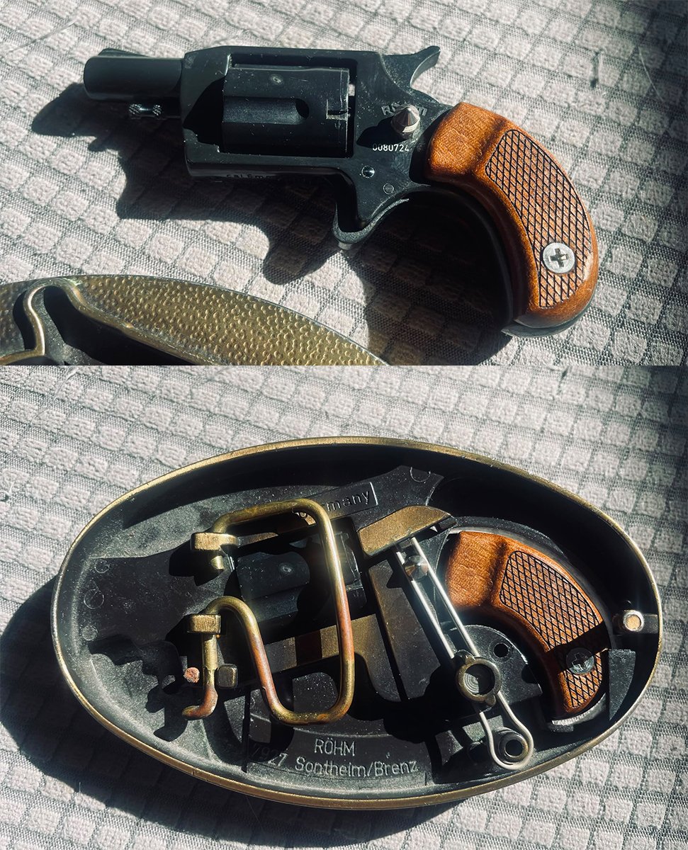 Röhm Little Joe inkl. Gürtelschnalle RÖHM - Schreckschuss Gasrevolver im Kaliber 6 mm, brüniert – Bild 2
