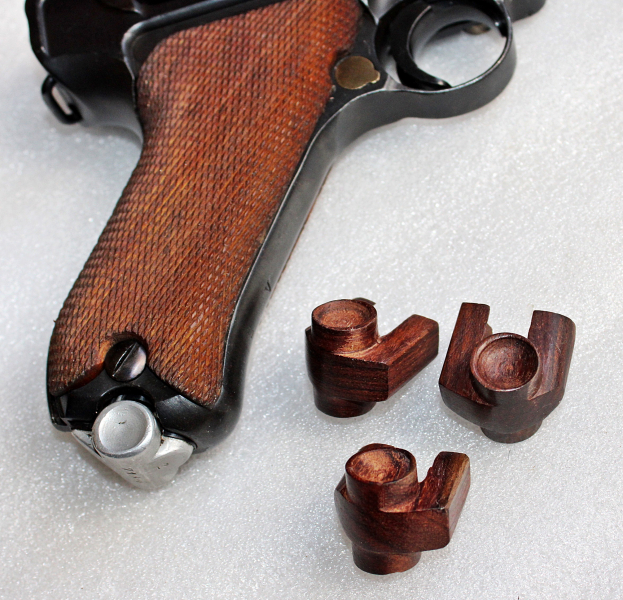 LUGER P.08 PARABELLUM MAGAZINBODEN aus HOLZ - NEU – Bild 1