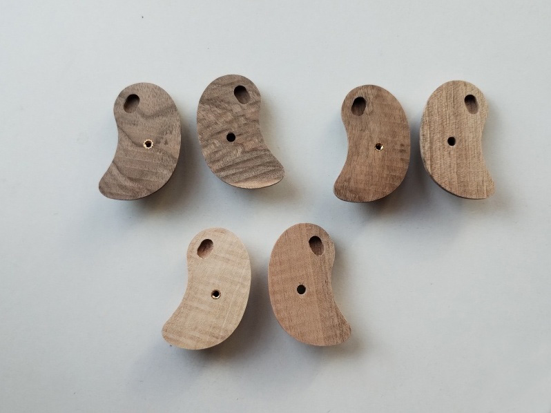 3 Paare Holzgriffschalen für Röhm Derringer/Twinny (blank u. graviert) – Bild 2