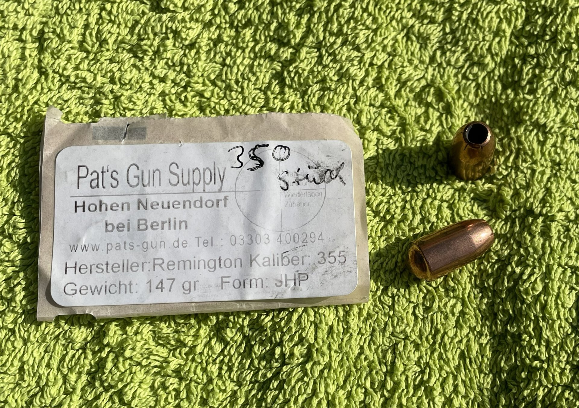 Geschosse Remington .355 147grain JHP 350 Stück – Bild 2