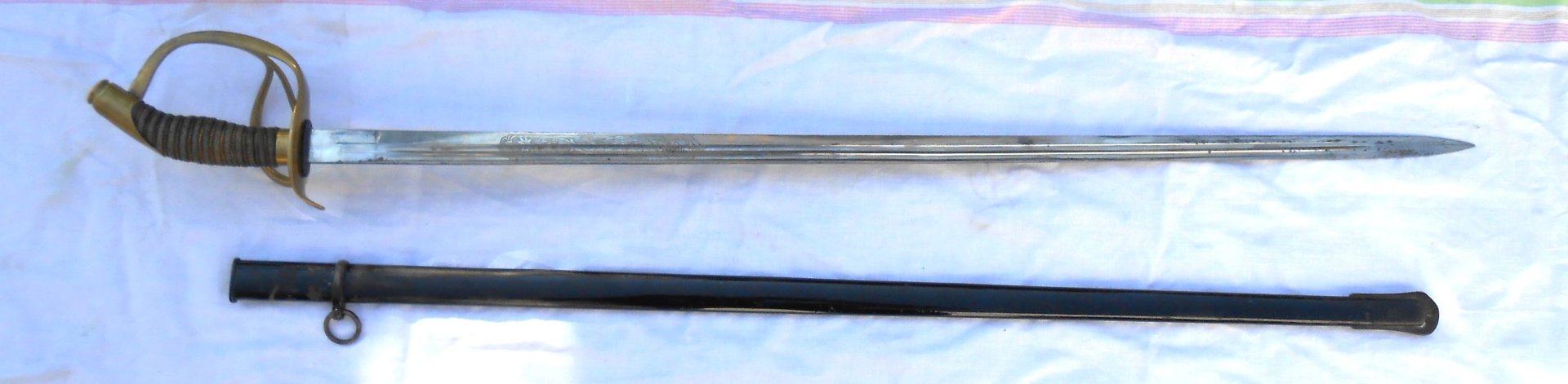 BAYERN Original Pallasch schwere Reiter um 1912 mit Monogramm "GS" – Bild 4