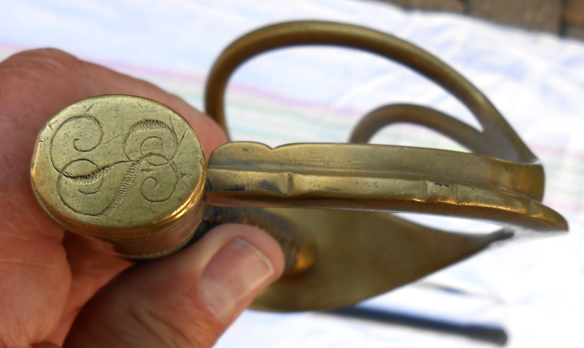 BAYERN Original Pallasch schwere Reiter um 1912 mit Monogramm "GS" – Bild 6