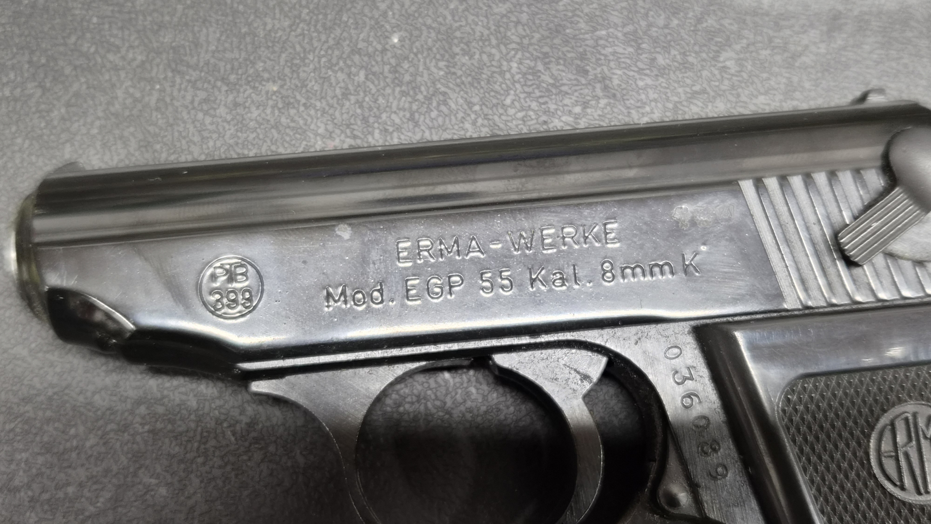 Schreckschusspistole ERMA-Werke Mod. EGP 55 (Kaliber 8mm Knall) – Bild 3