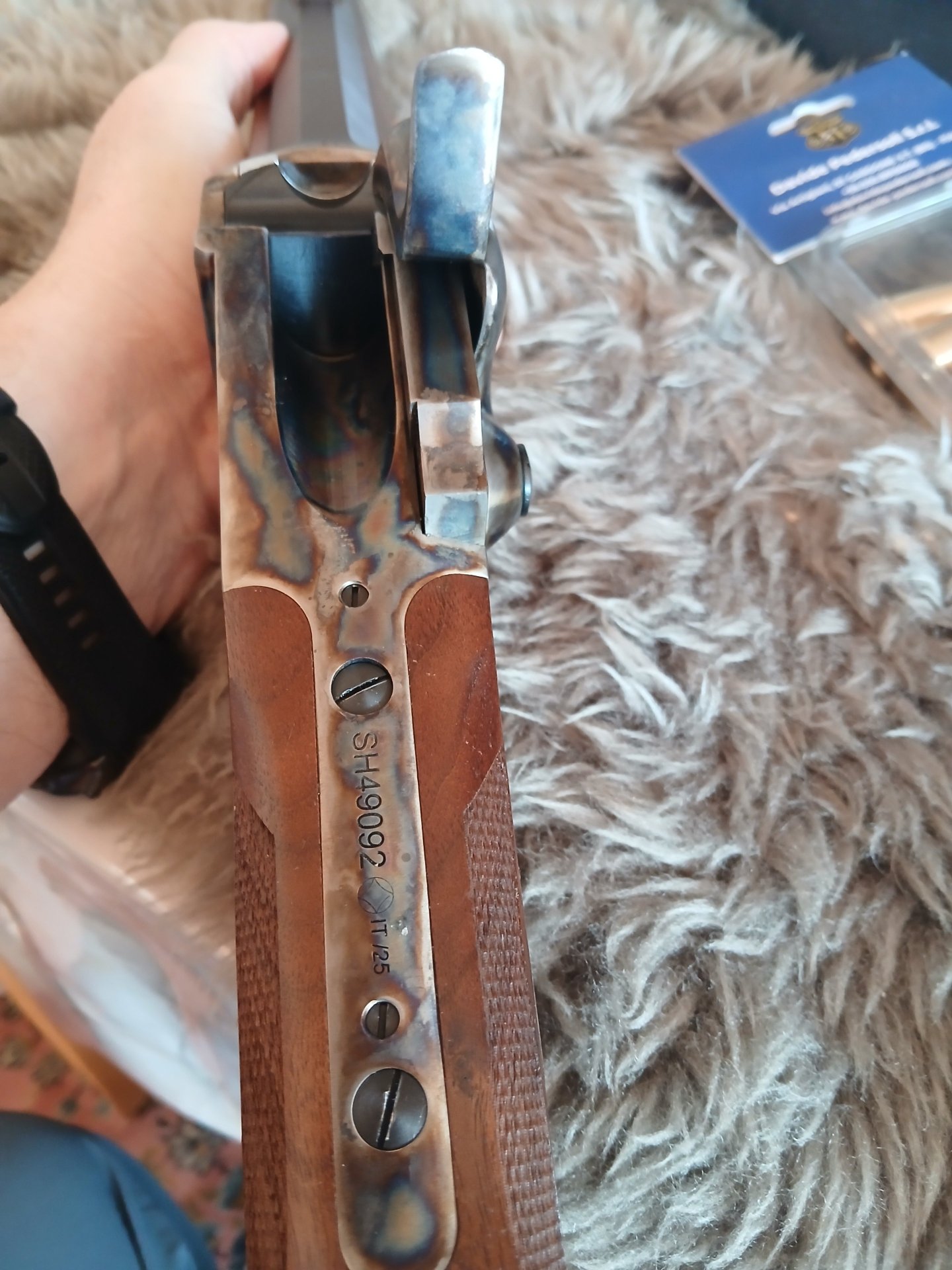 Neuer Perkussions Hinterlader Pedersoli Sharps Sporting 1863, 32 Zoll ,Cal.54, Futeral/Diopter u.m. – Bild 5