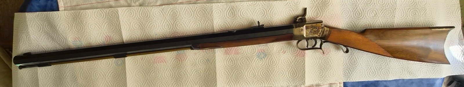Vorderlader-Gewehr "WESSON RIFLE" Kal. .50 | Pracht-Bunthärtung & Gravuren | Top Lauf innen–Erbstück – Bild 2