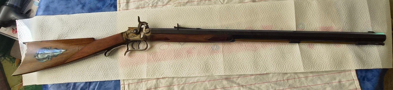 Vorderlader-Gewehr "WESSON RIFLE" Kal. .50 | Pracht-Bunthärtung & Gravuren | Top Lauf innen–Erbstück – Bild 1