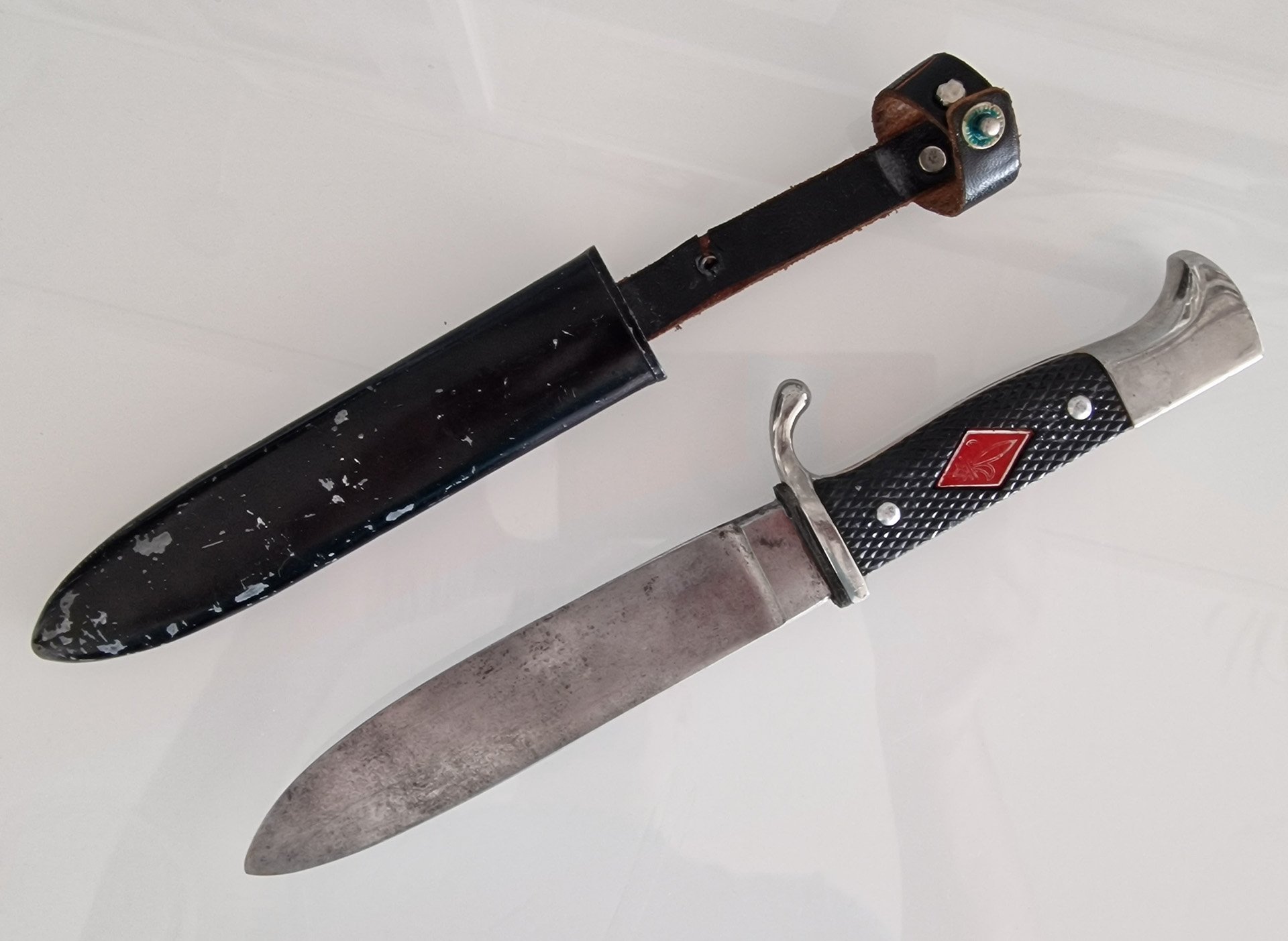 Pfadfinder Messer 60er Jahre inkl. Scheide "Schneidteufel" – Bild 1