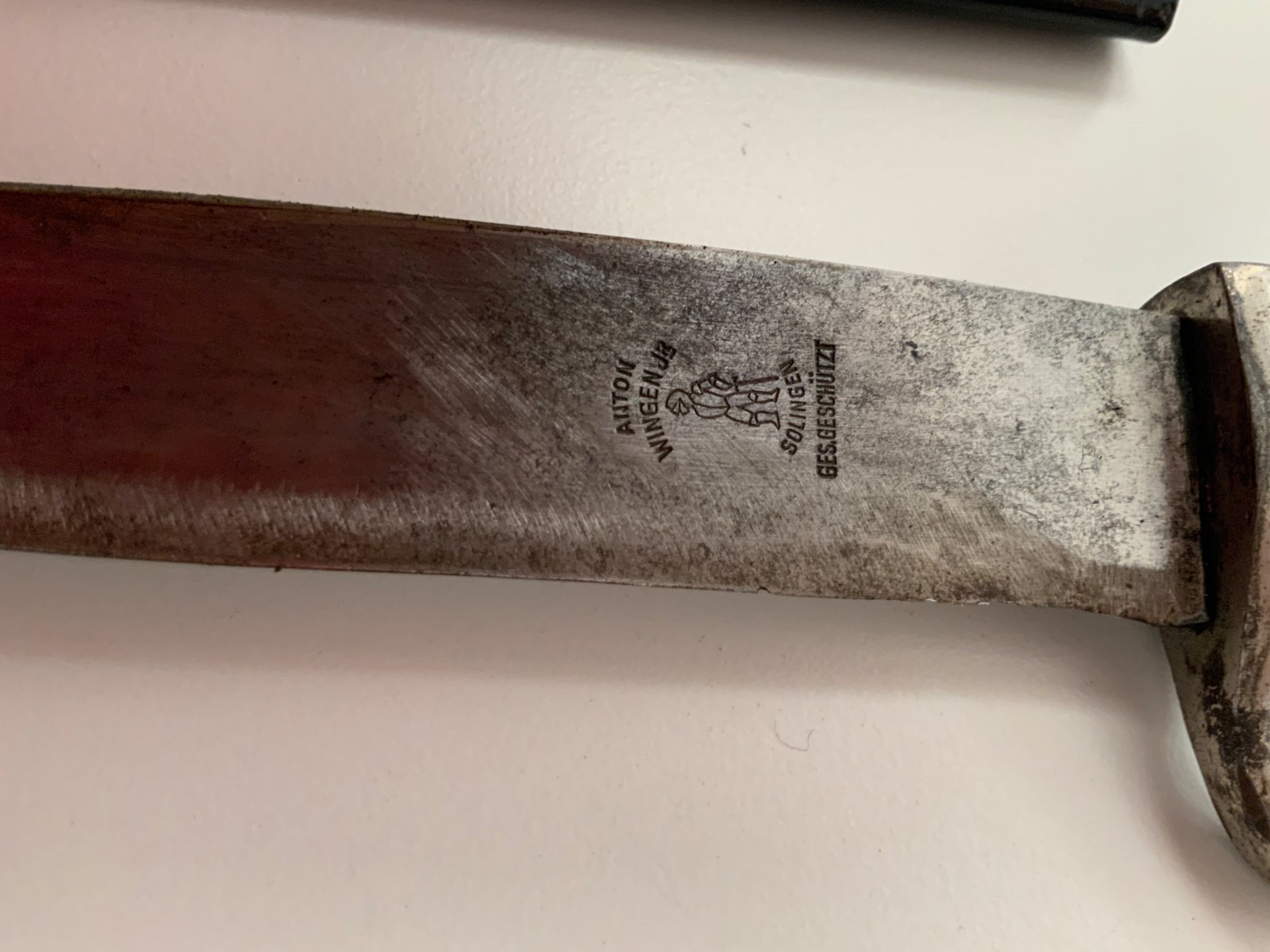Hj Messer Dolch -Frühes Anton Wingen mit Devise !! Fundzustand – Bild 4