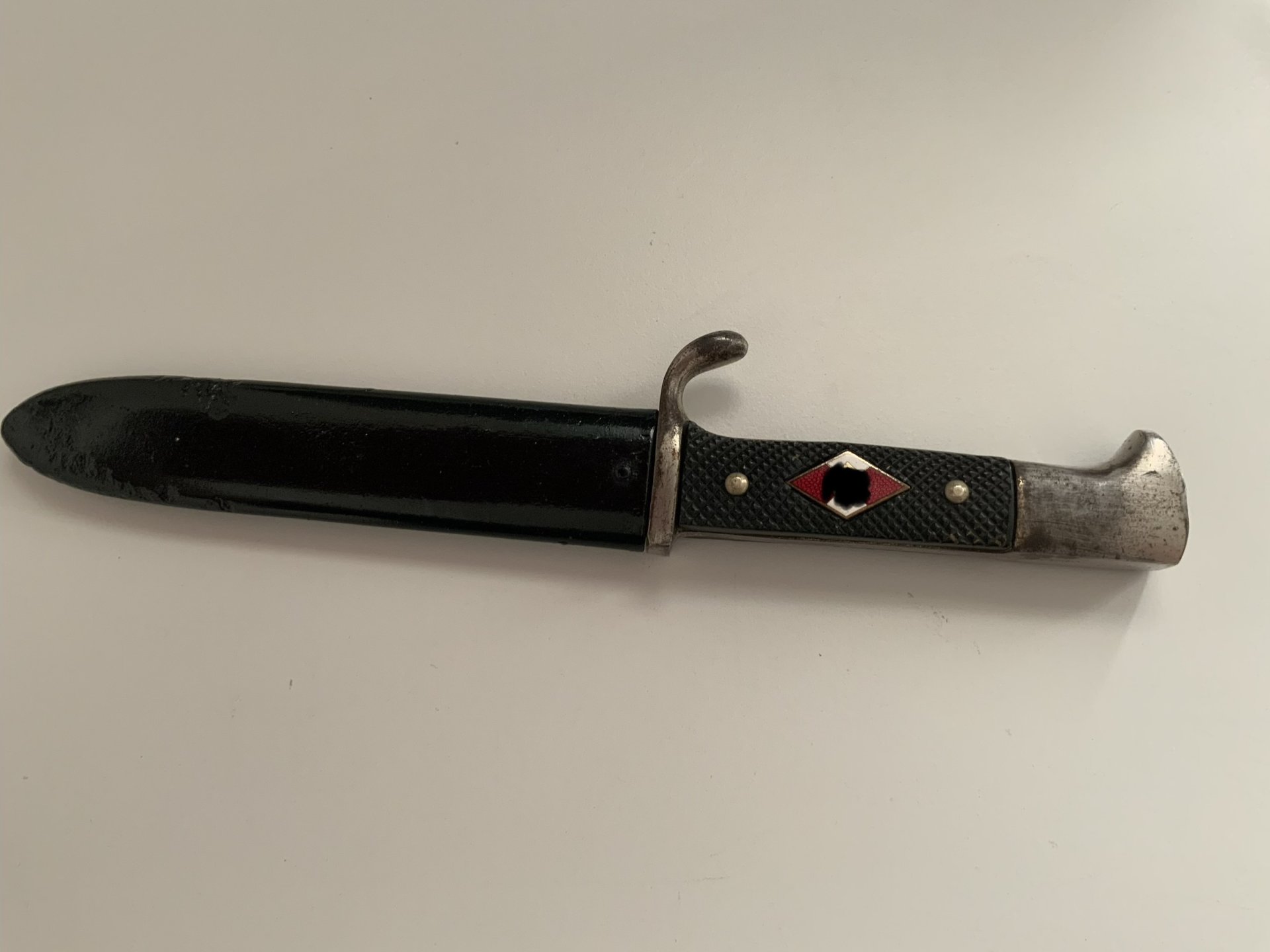 Hj Messer Dolch -Frühes Anton Wingen mit Devise !! Fundzustand – Bild 1