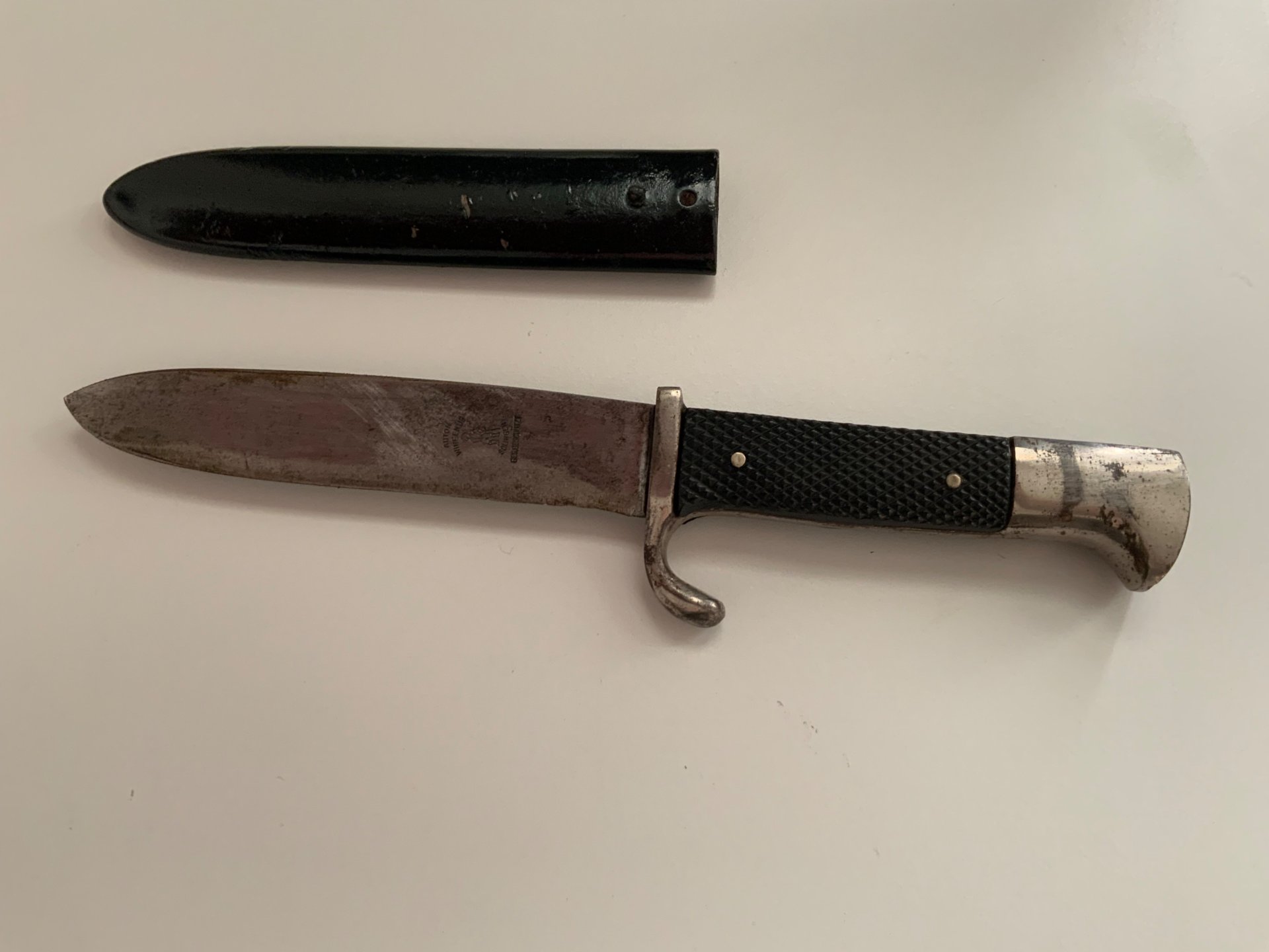 Hj Messer Dolch -Frühes Anton Wingen mit Devise !! Fundzustand – Bild 3