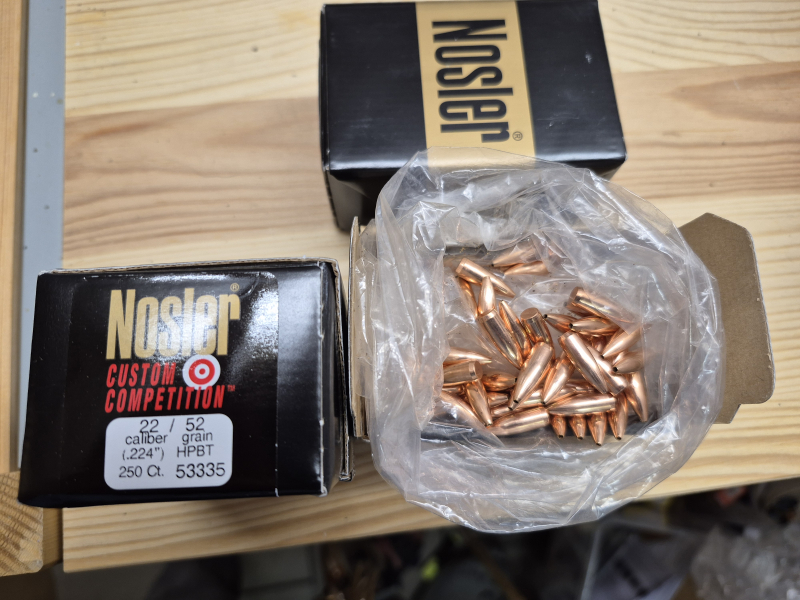 Geschosse Nosler custom competition .224 52gr Keine Sierra Berger Speer Lapua .223Rem .222Rem 5,6x50 – Bild 1