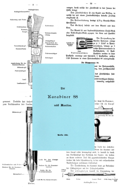 Nachdruck Dienstvorschrift Karabiner 88 von 1891 – Bild 1