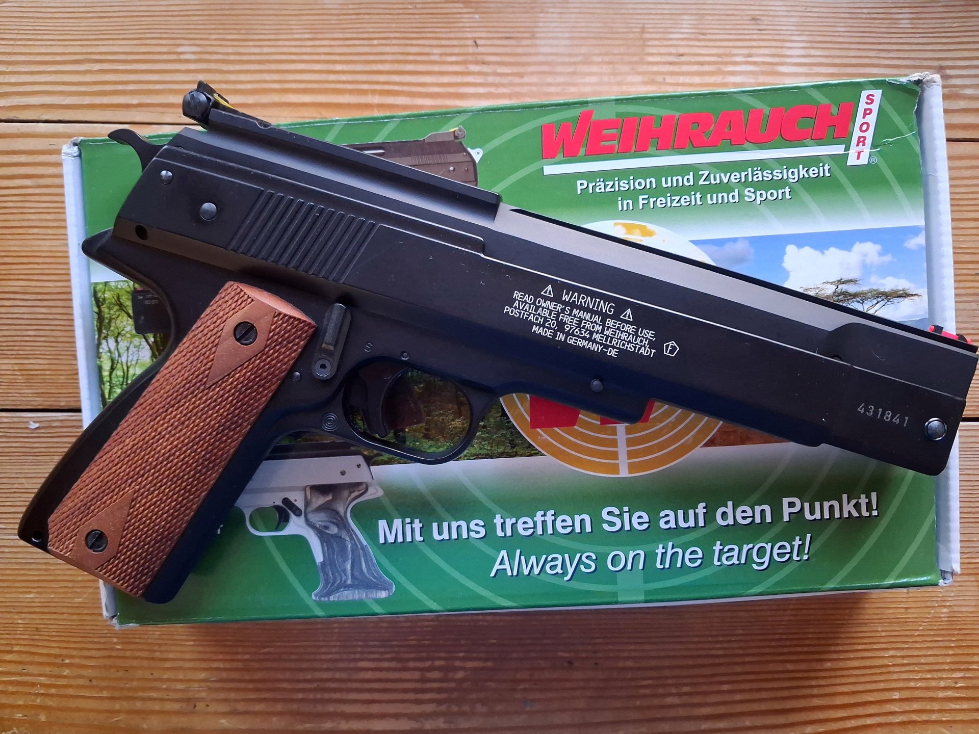 absolut neuwertige Weihrauch HW 45 Druckluftpistole - original Box und Tasche - Bestzustand wie neu – Bild 4