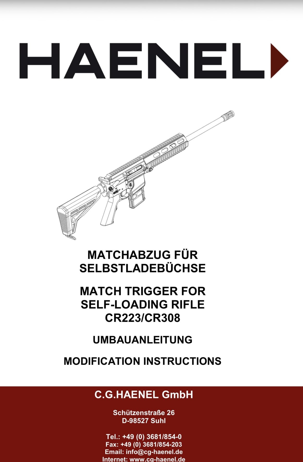 Haenel Matchabzug Selbstladebüchse CR223 CR308 – Bild 5