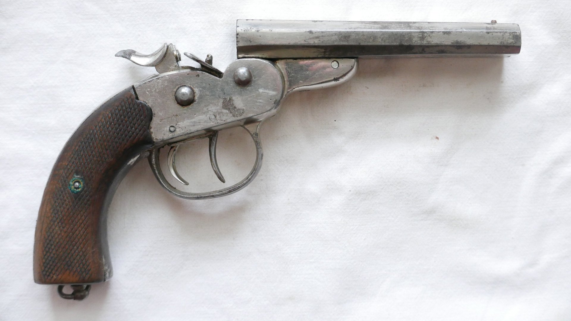 Doppelläufige Pistole ähnlich belg. Gendarmeriepistole Kal. 44 Russian – Bild 5